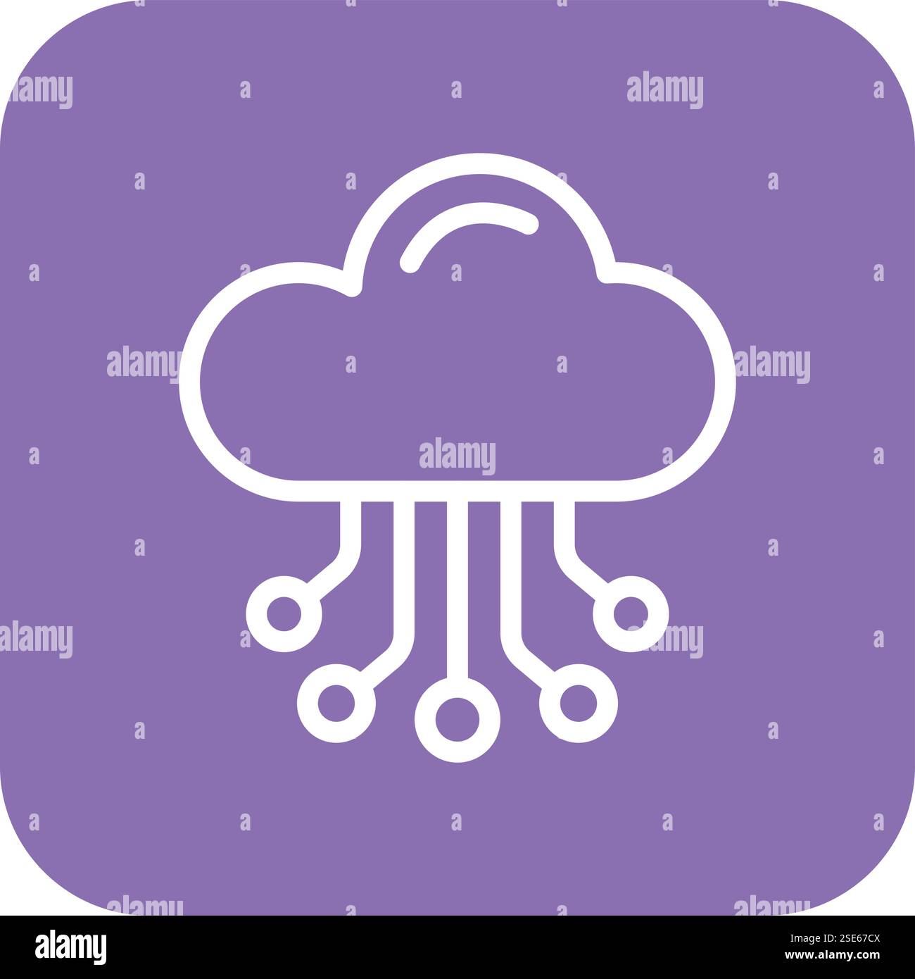 Cloud Hosting Vector Icon Design Illustration Stock Vector
