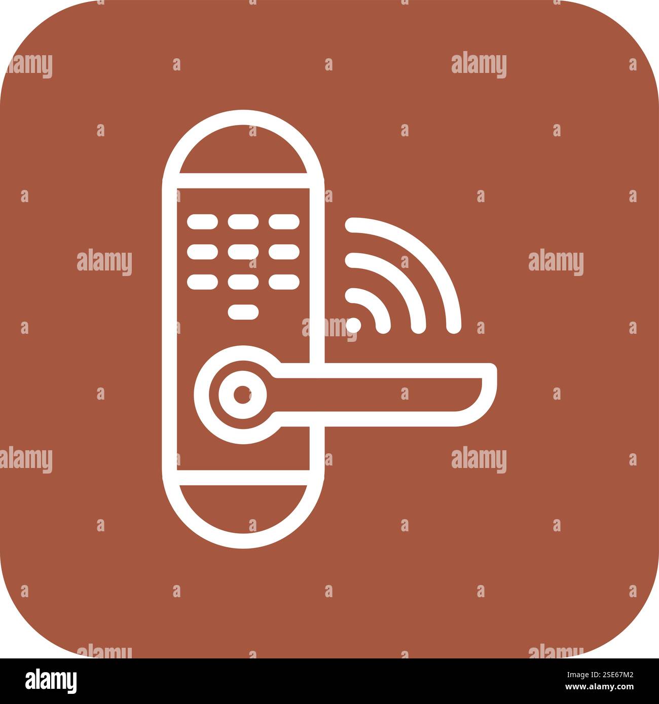 Smart door Vector Icon Design Illustration Stock Vector
