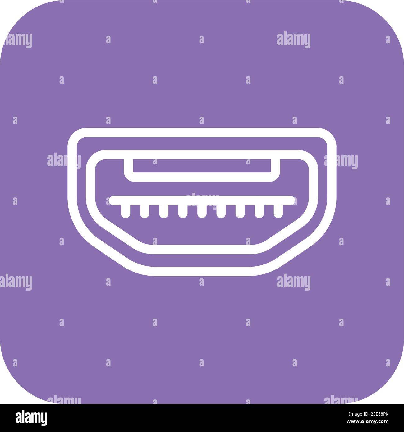 Usb Port Vector Icon Design Illustration Stock Vector