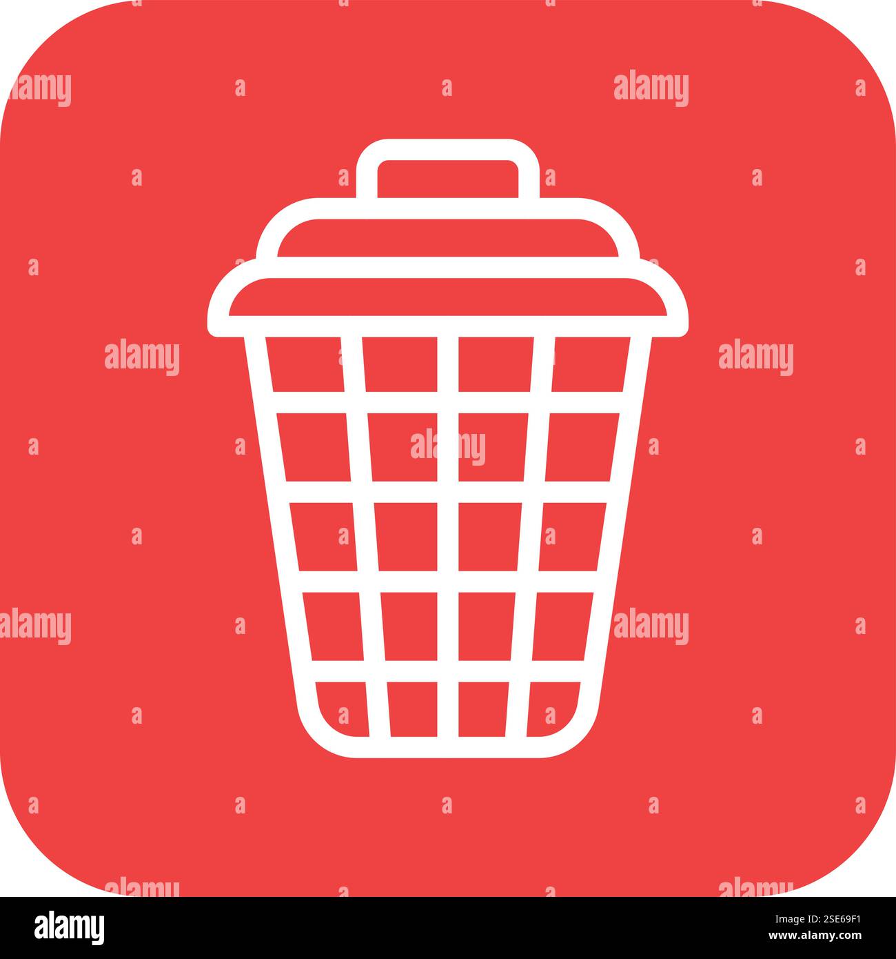 Laundry Basket Vector Icon Design Illustration Stock Vector