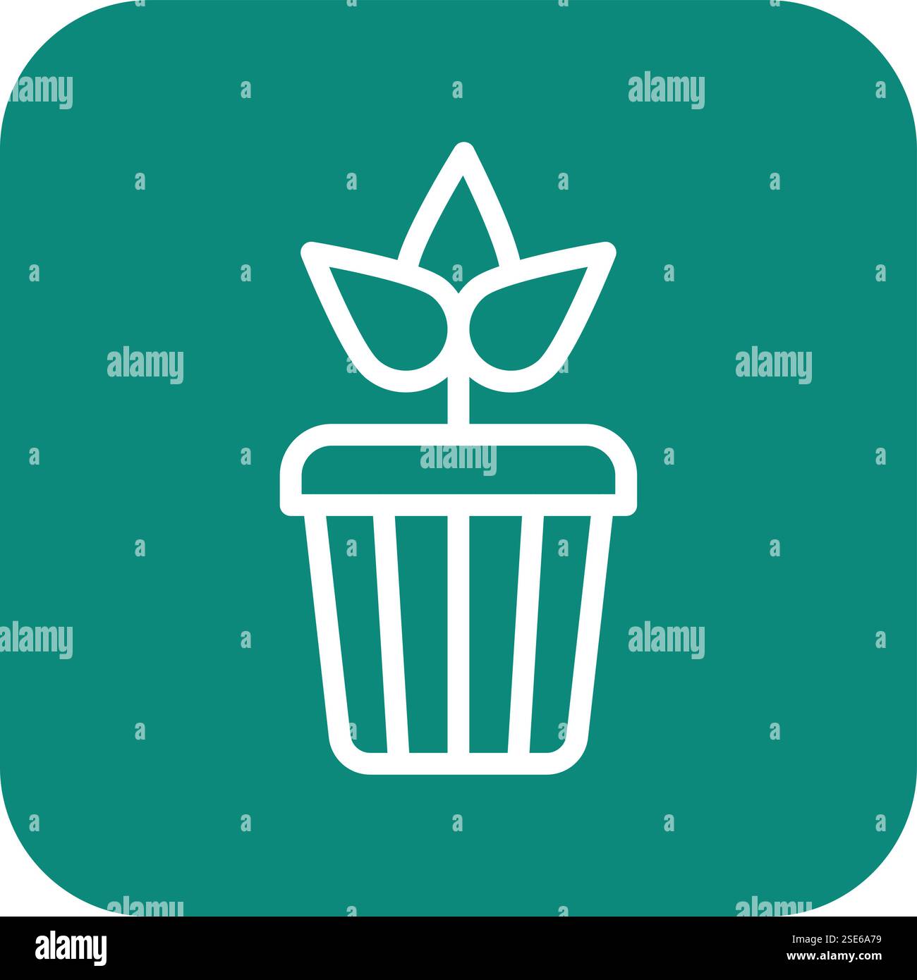 Plant Pot Vector Icon Design Illustration Stock Vector
