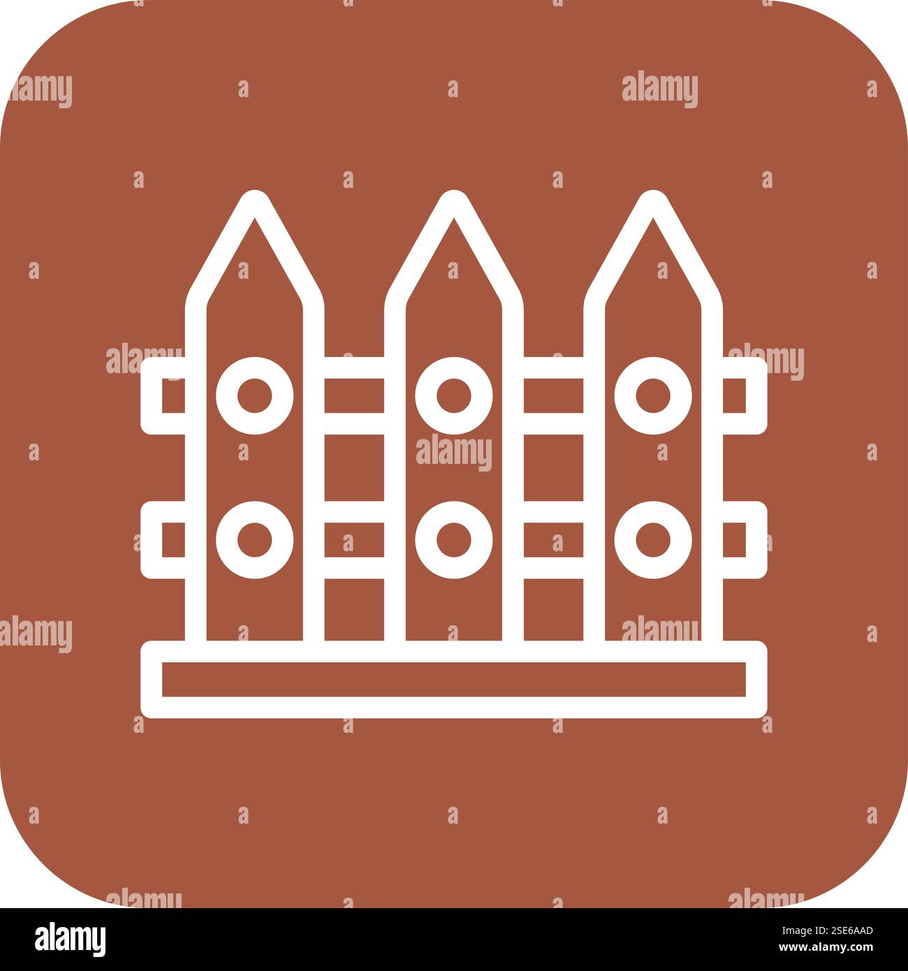 Fence Vector Icon Design Illustration Stock Vector