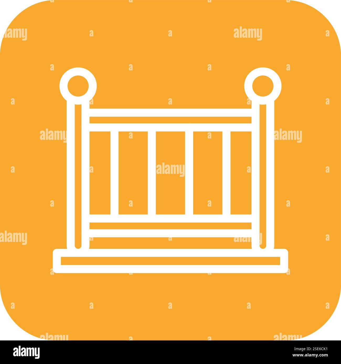 Baby Crib Vector Icon Design Illustration Stock Vector