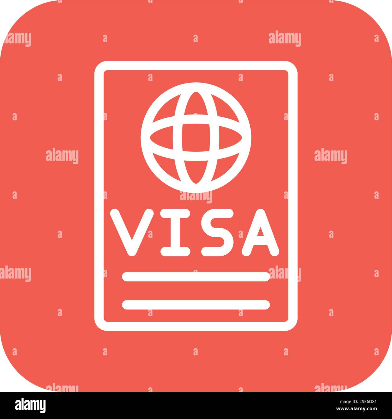 Visa Vector Icon Design Illustration Stock Vector