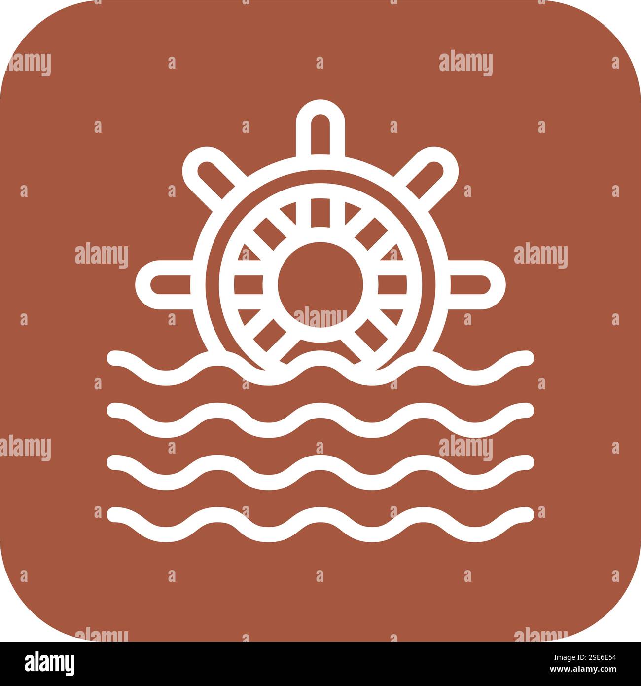 Water Mill Vector Icon Design Illustration Stock Vector