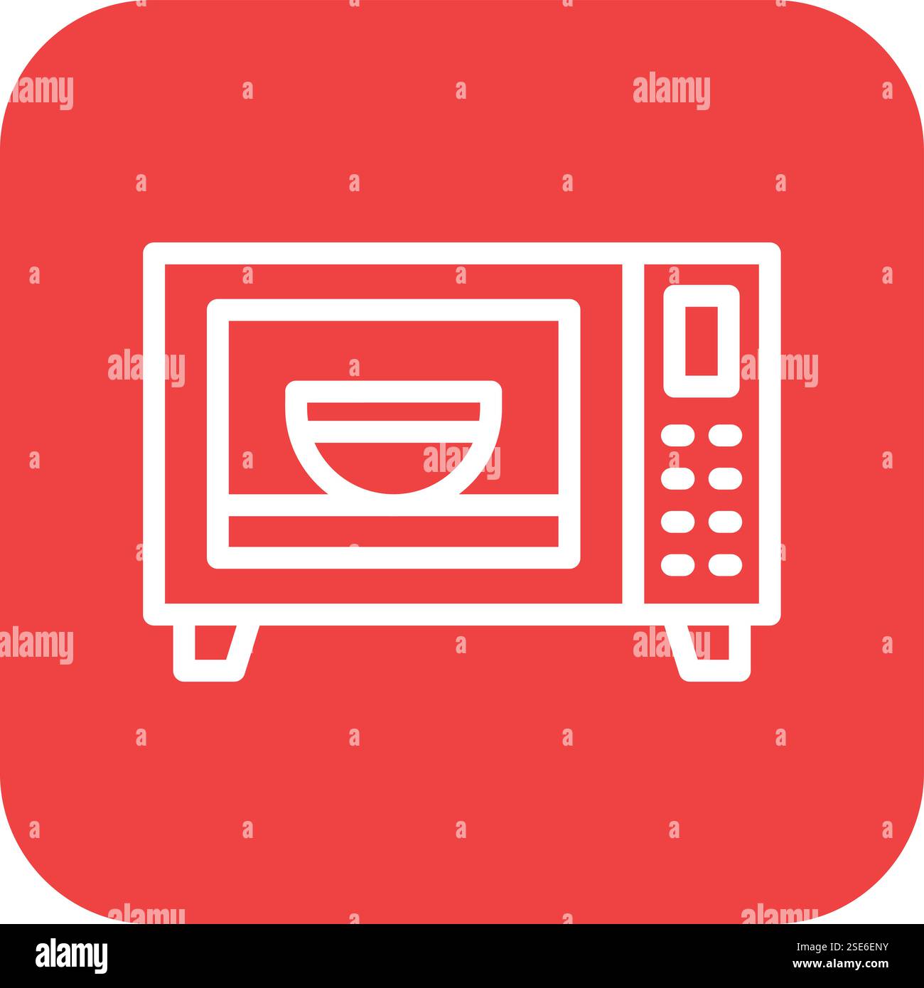 Microwave Oven Vector Icon Design Illustration Stock Vector