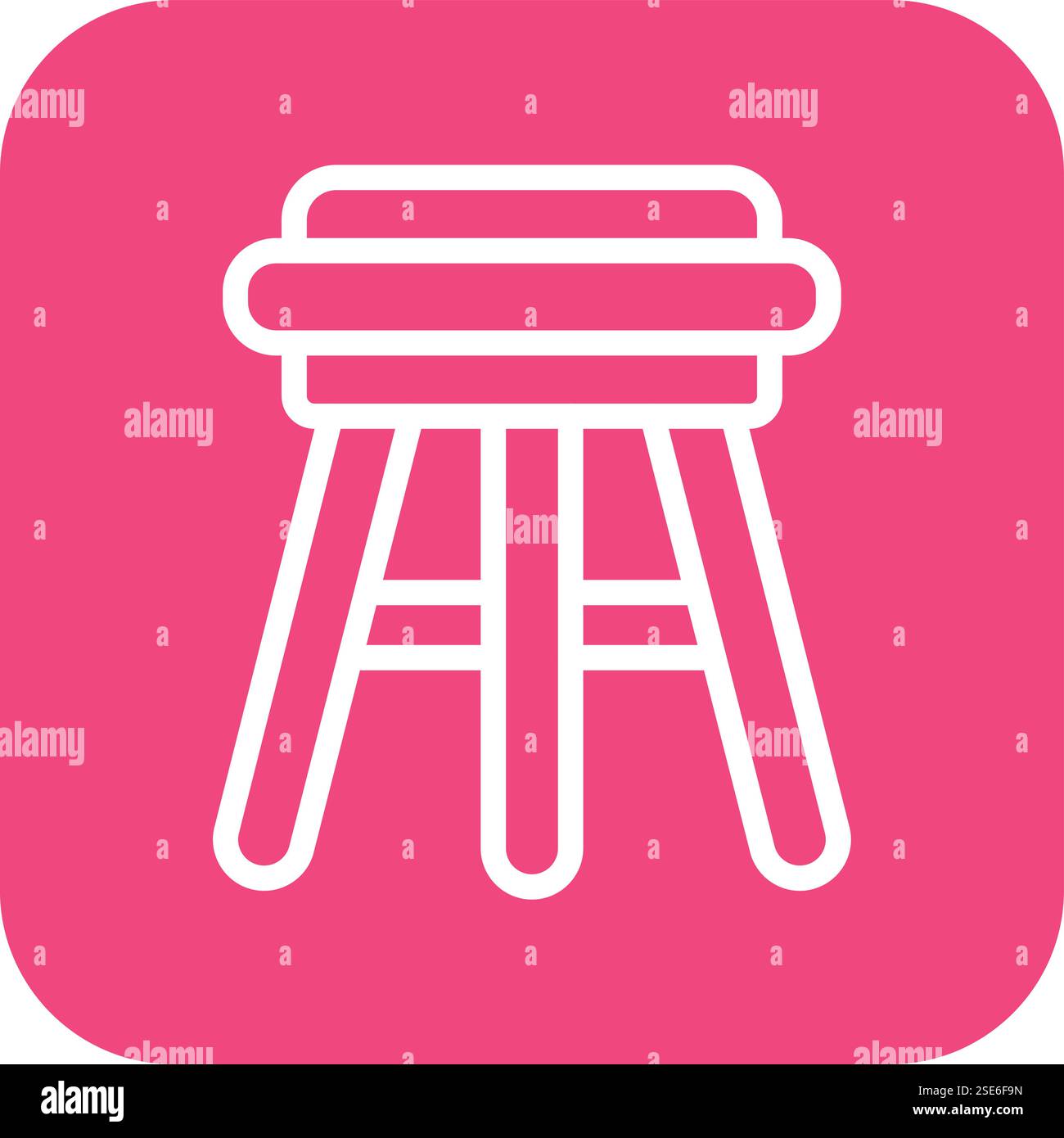 Stool Vector Icon Design Illustration Stock Vector