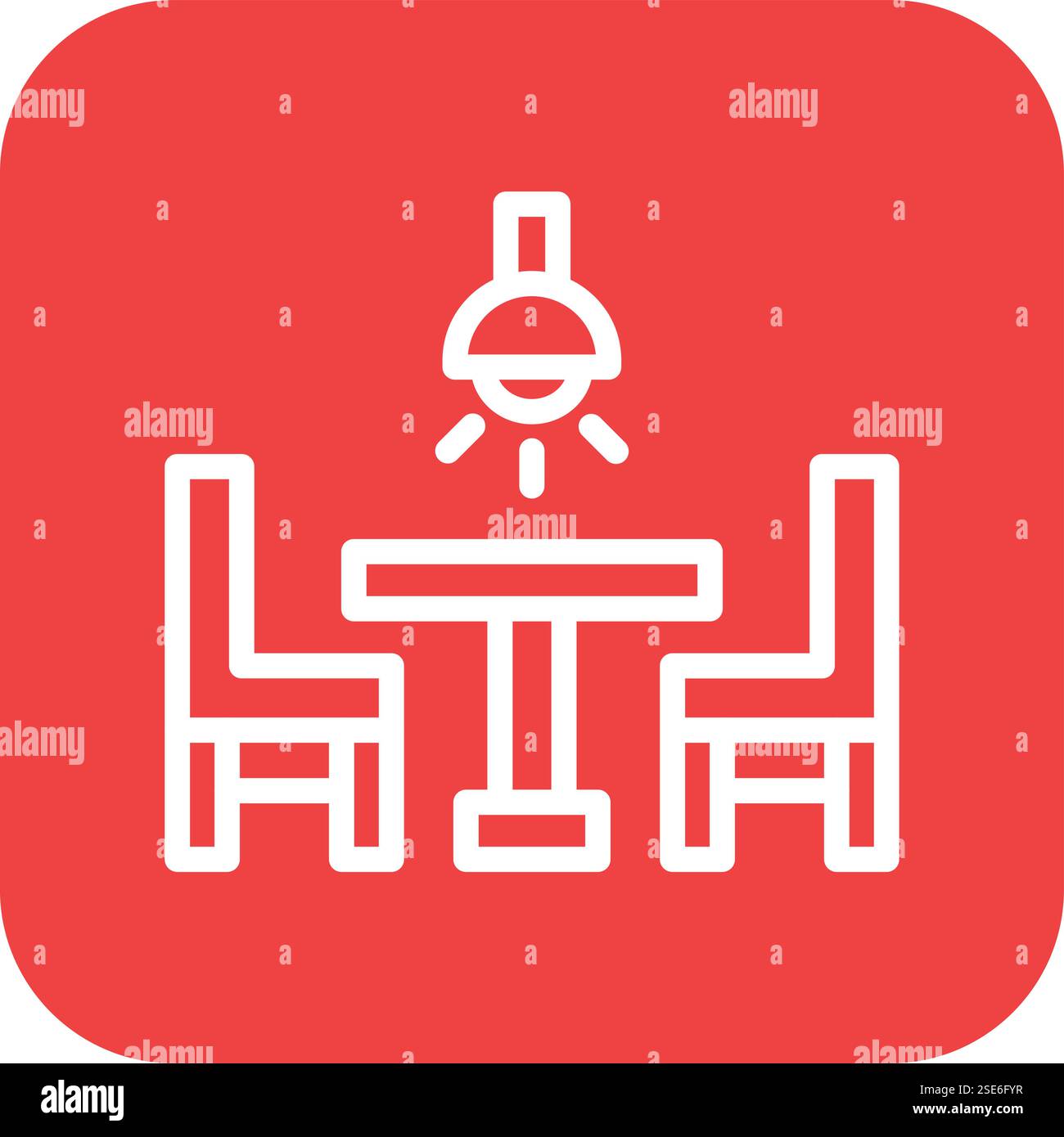 Dining Table Vector Icon Design Illustration Stock Vector