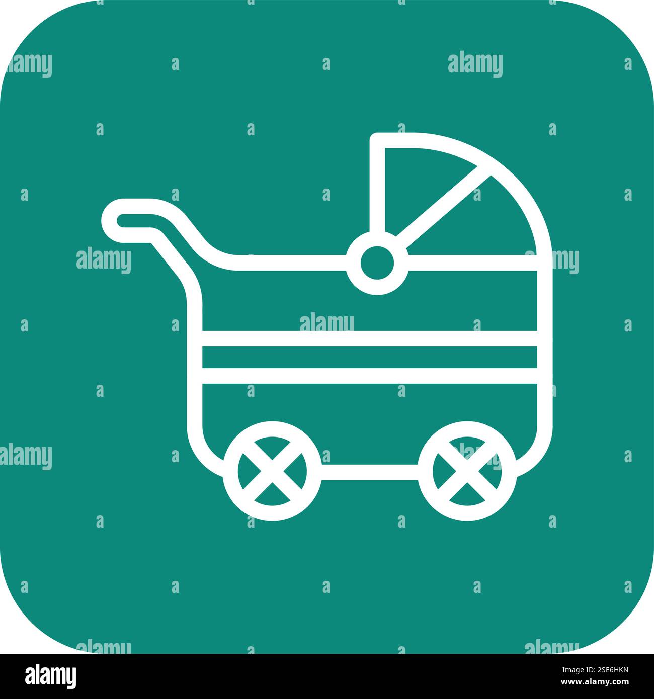Baby Stroller Vector Icon Design Illustration Stock Vector