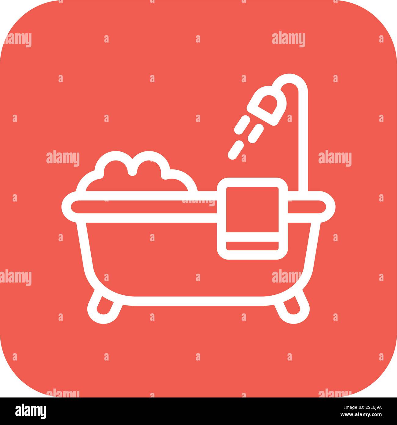 Bathtub Vector Icon Design Illustration Stock Vector