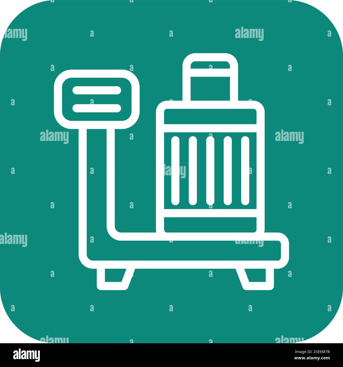Luggage Scan Vector Icon Design Illustration Stock Vector