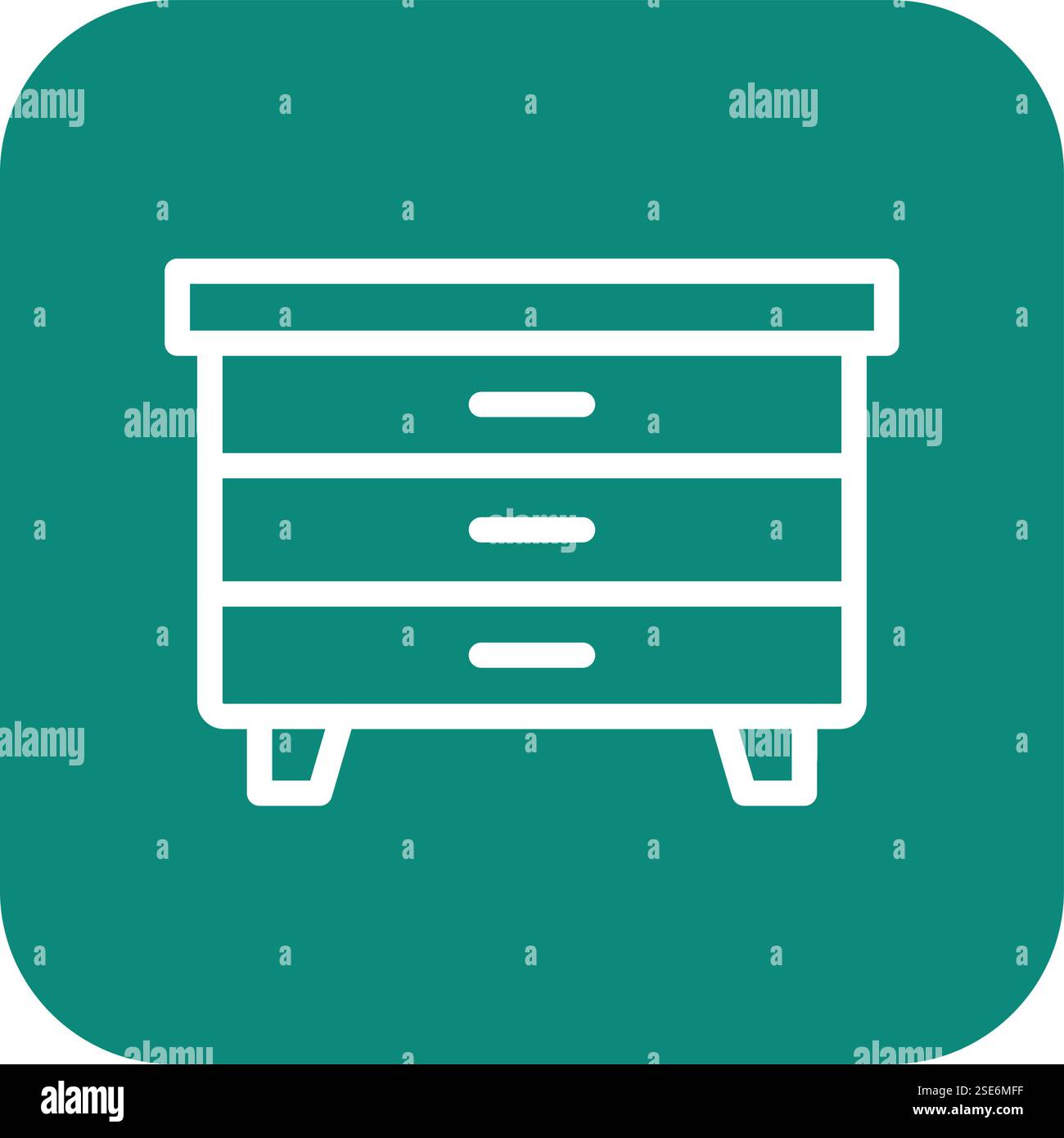 Nightstand Vector Icon Design Illustration Stock Vector