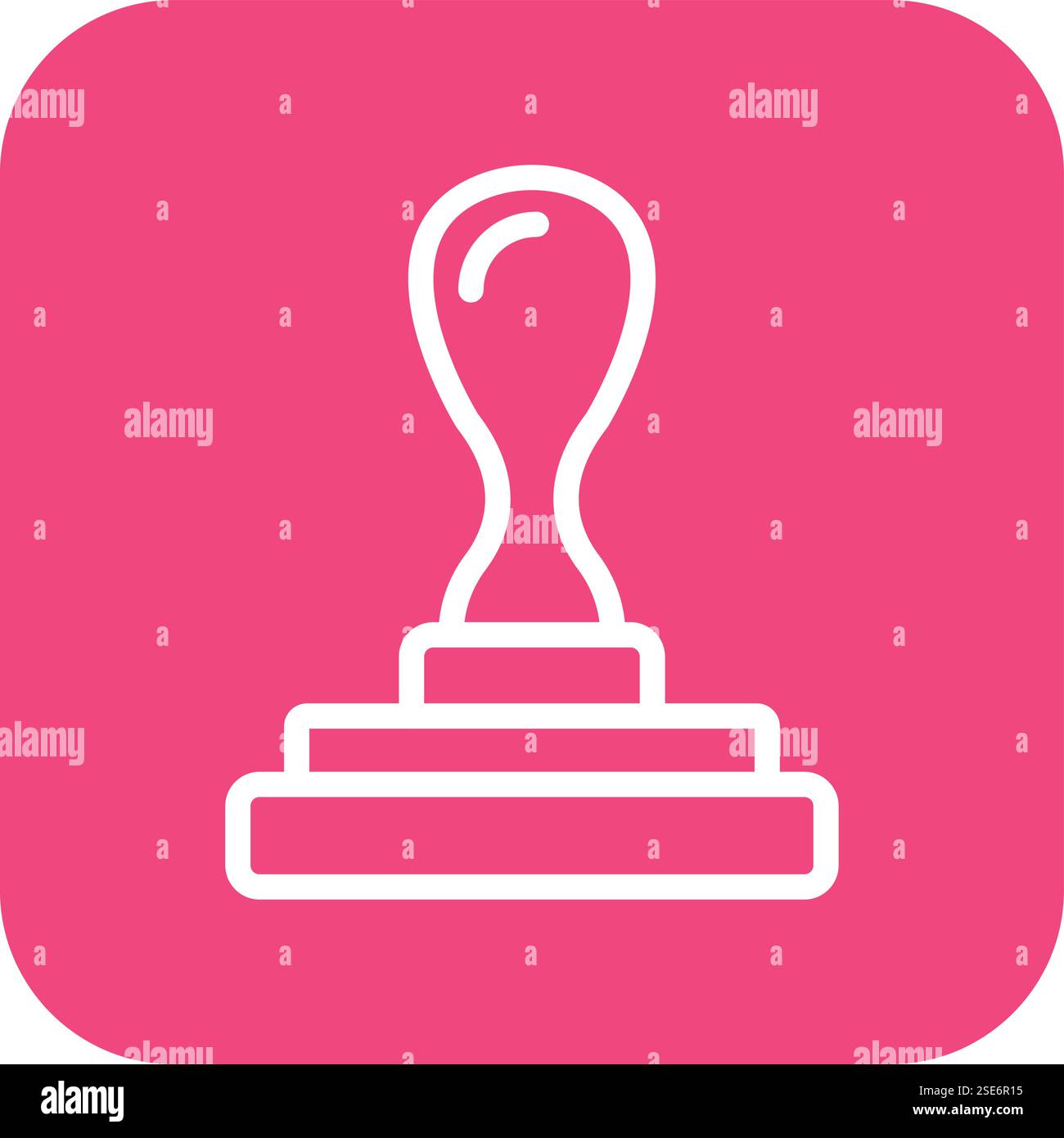 Rubber Stamp Vector Icon Design Illustration Stock Vector
