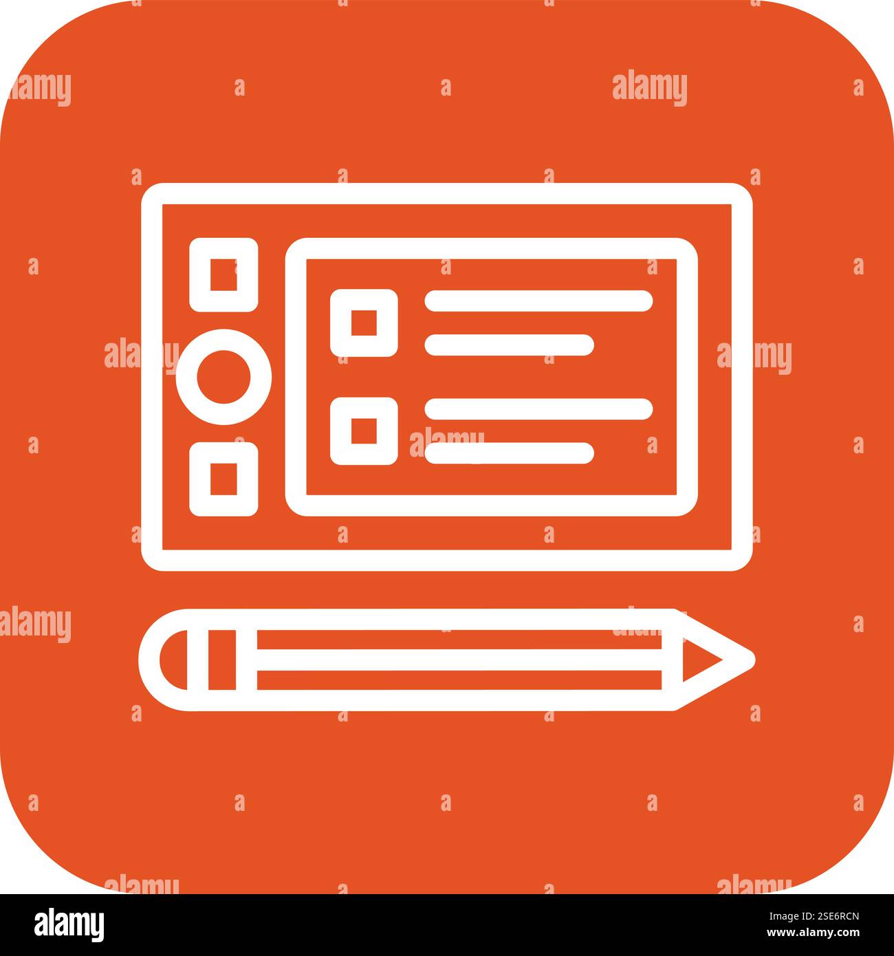 Graphic Tablet Vector Icon Design Illustration Stock Vector