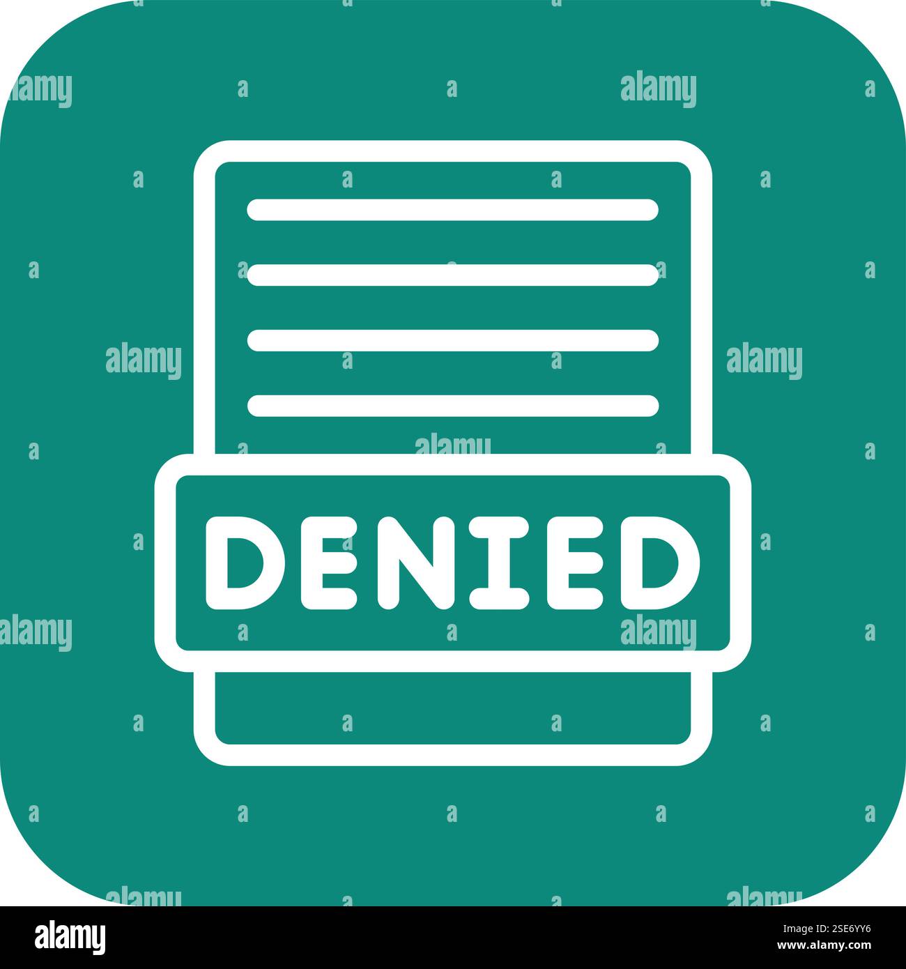 Denied Vector Icon Design Illustration Stock Vector