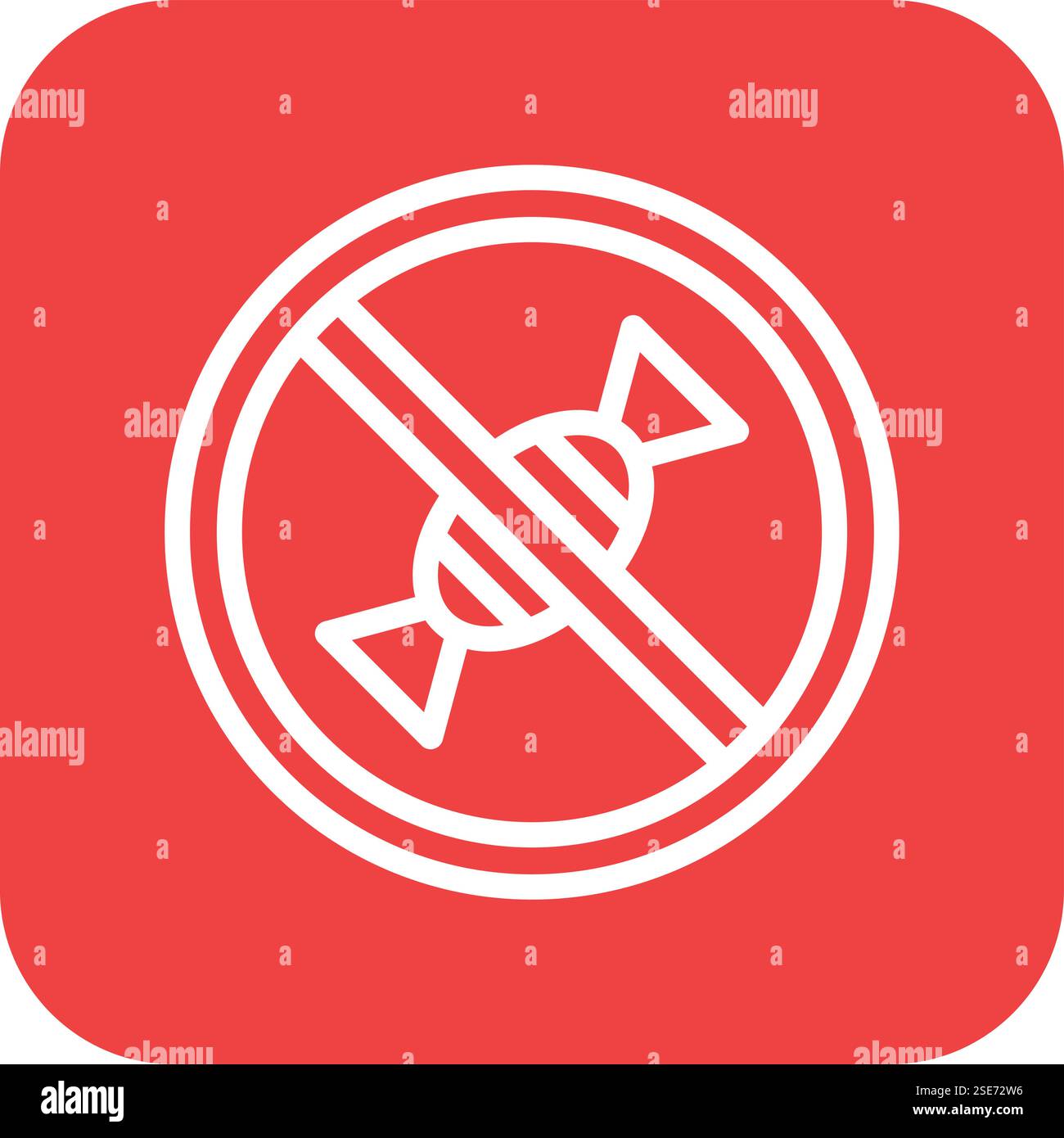 No Sugar Vector Icon Design Illustration Stock Vector
