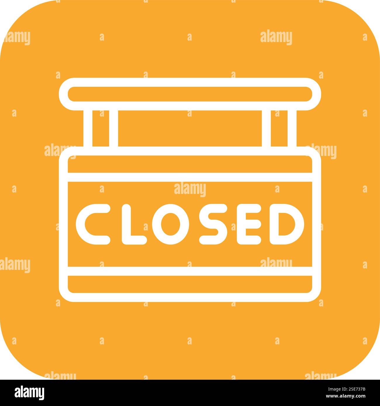 Closed Vector Icon Design Illustration Stock Vector