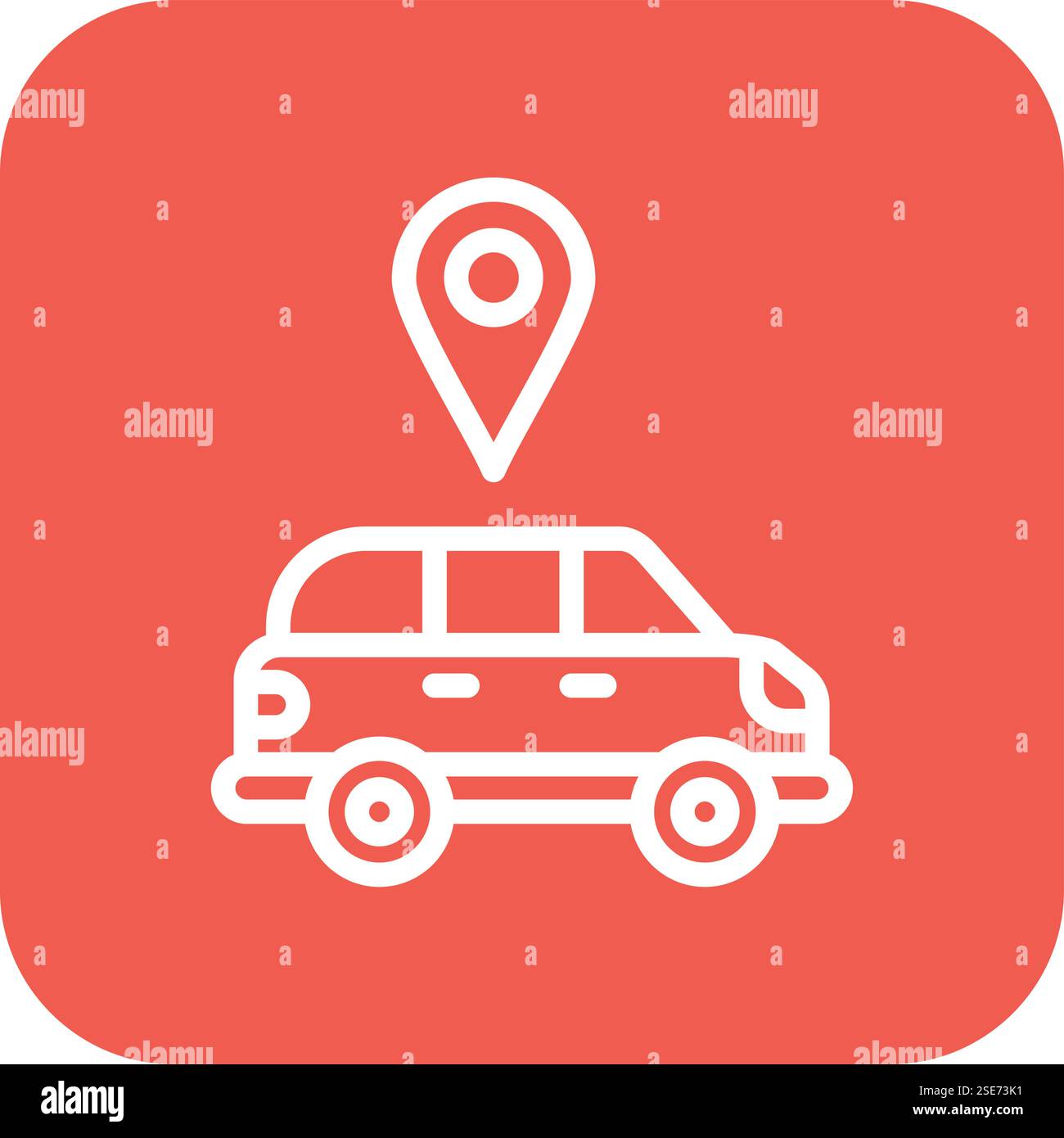 Car service location Vector Icon Design Illustration Stock Vector
