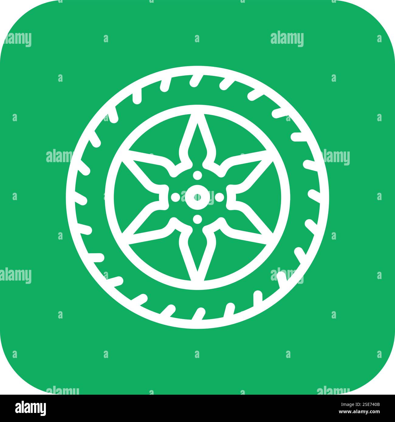 Wheel Vector Icon Design Illustration Stock Vector