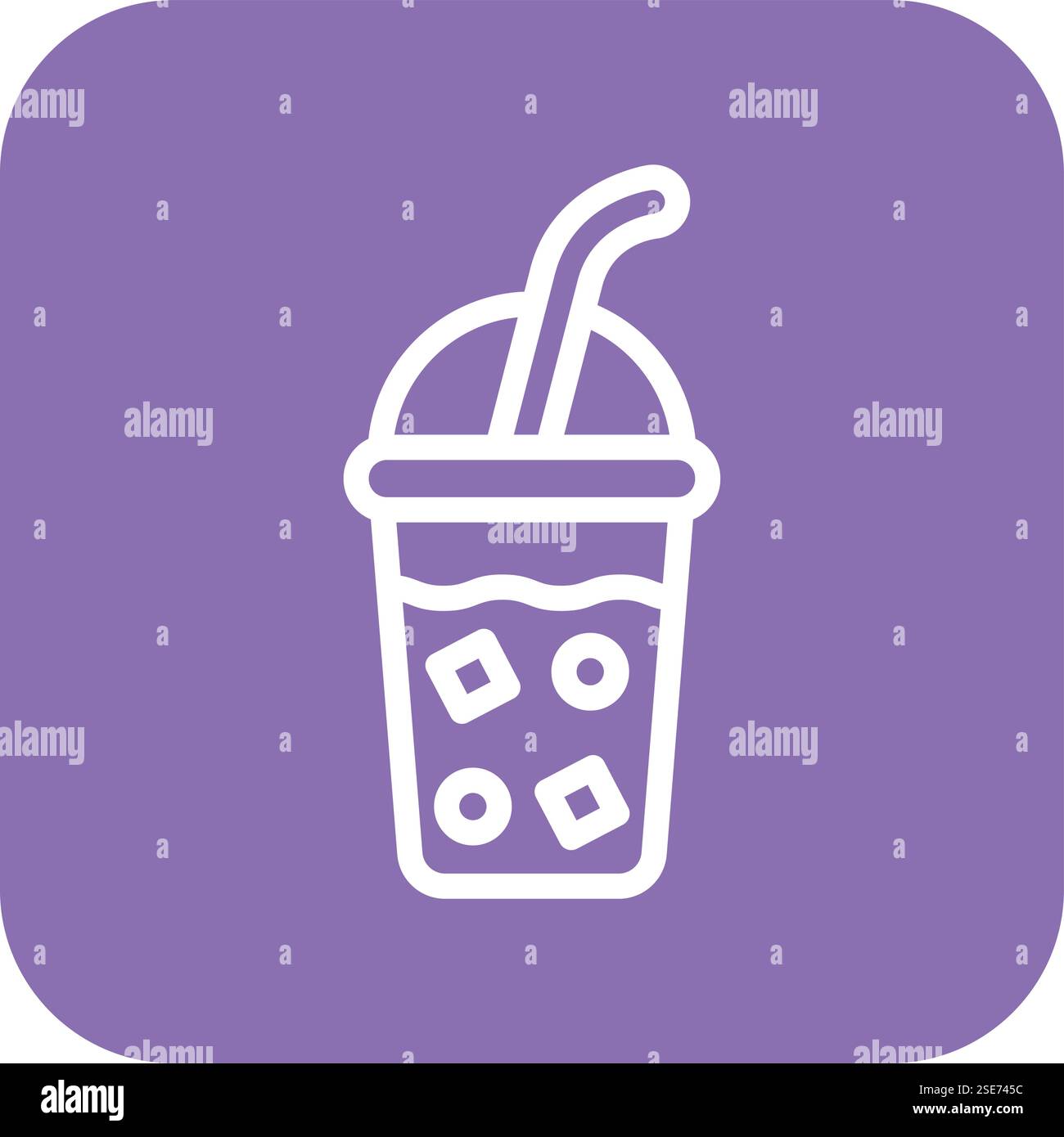 Iced Coffee Vector Icon Design Illustration Stock Vector