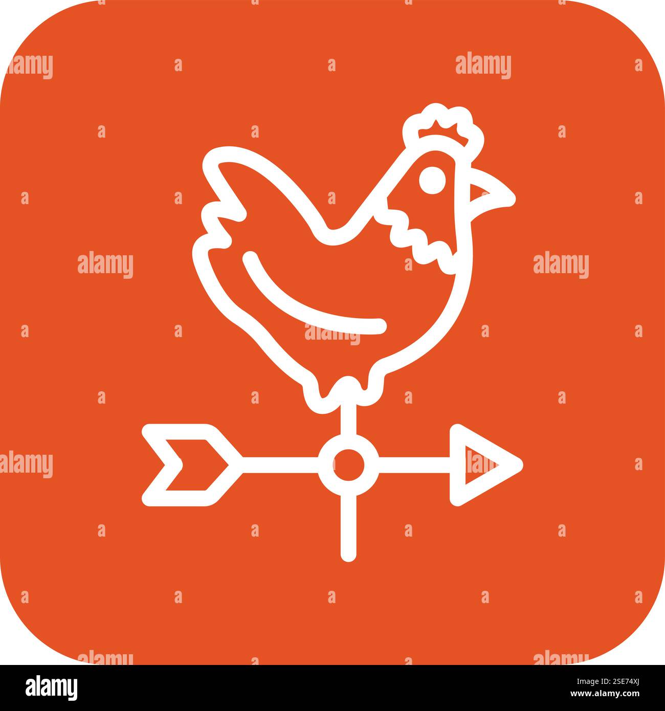 Weather Vane Vector Icon Design Illustration Stock Vector