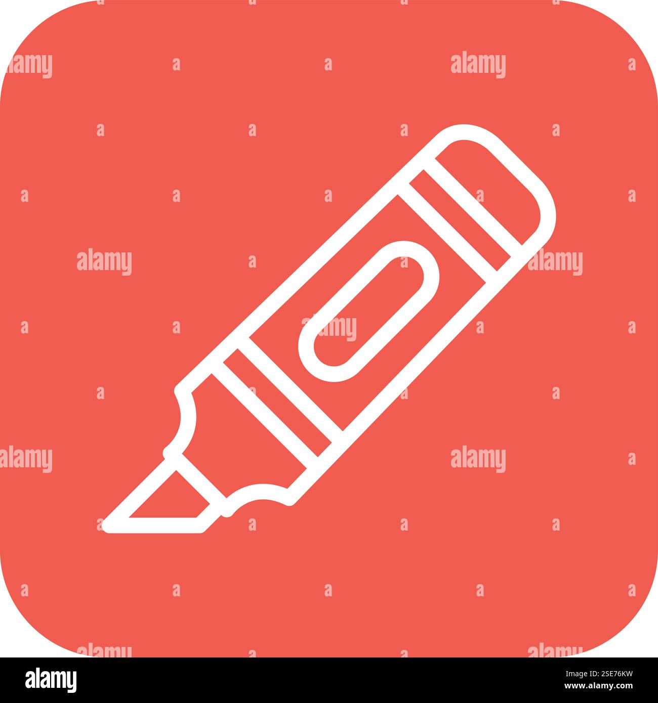 Highlighter Vector Icon Design Illustration Stock Vector