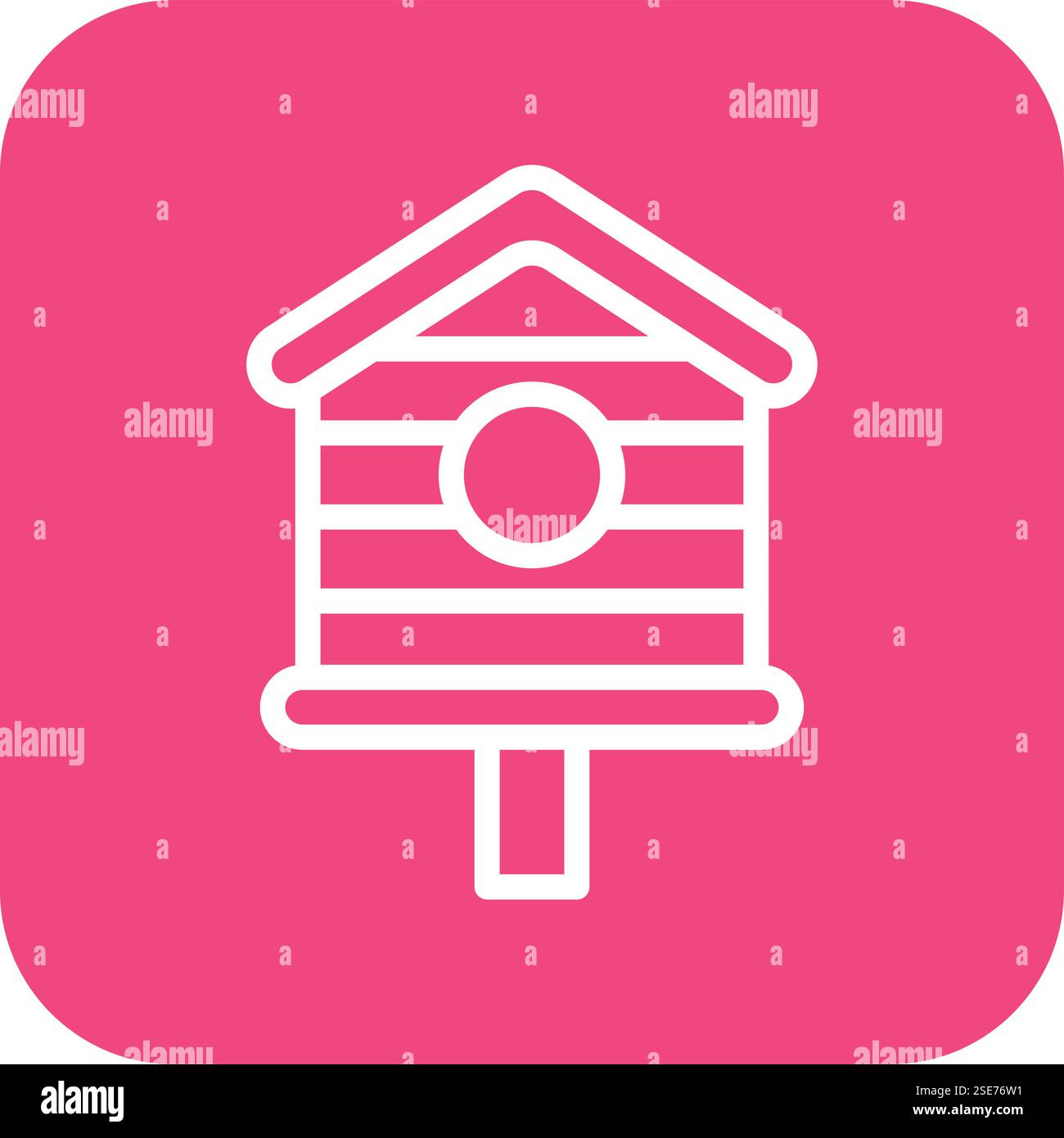 Bird House Vector Icon Design Illustration Stock Vector