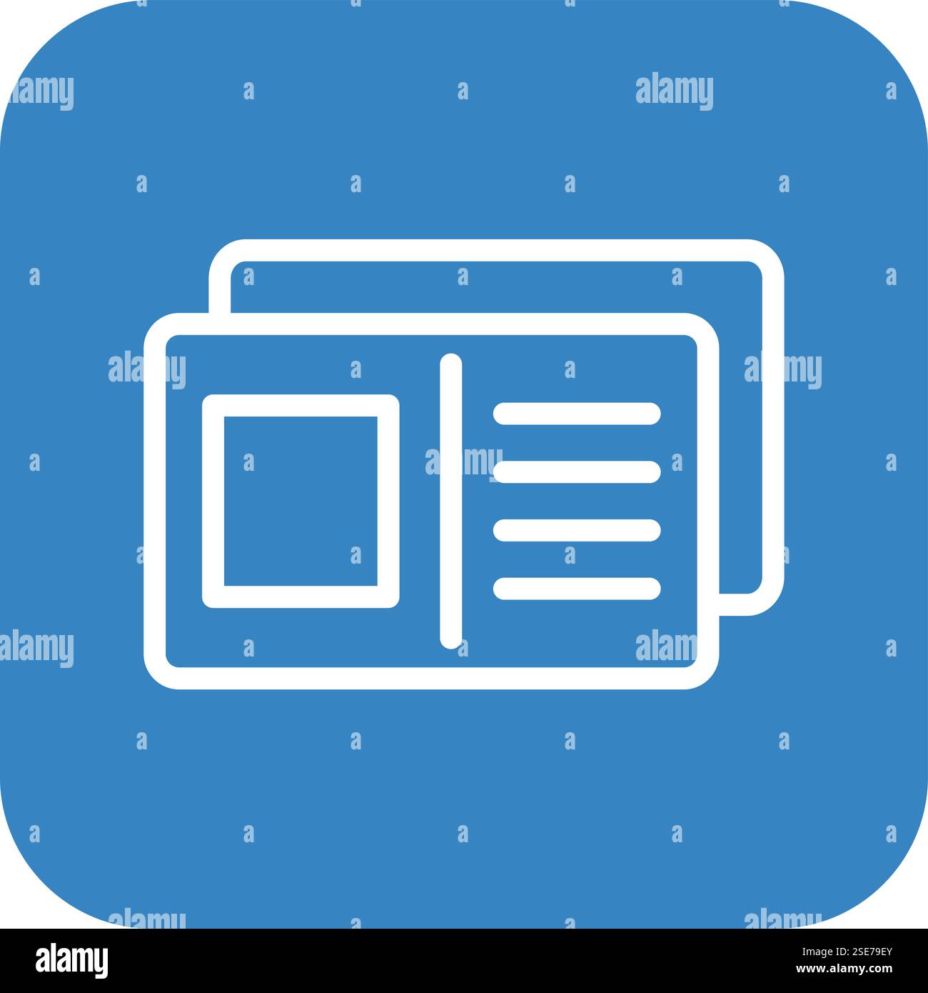 Postcard Vector Icon Design Illustration Stock Vector