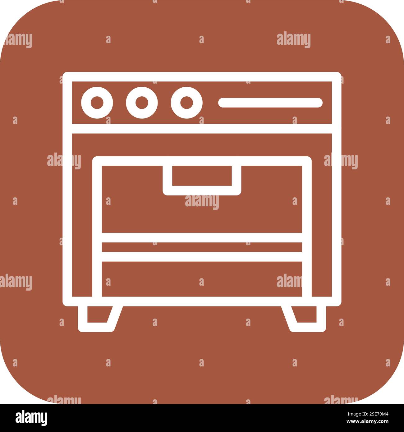 Cooking Stove Vector Icon Design Illustration Stock Vector