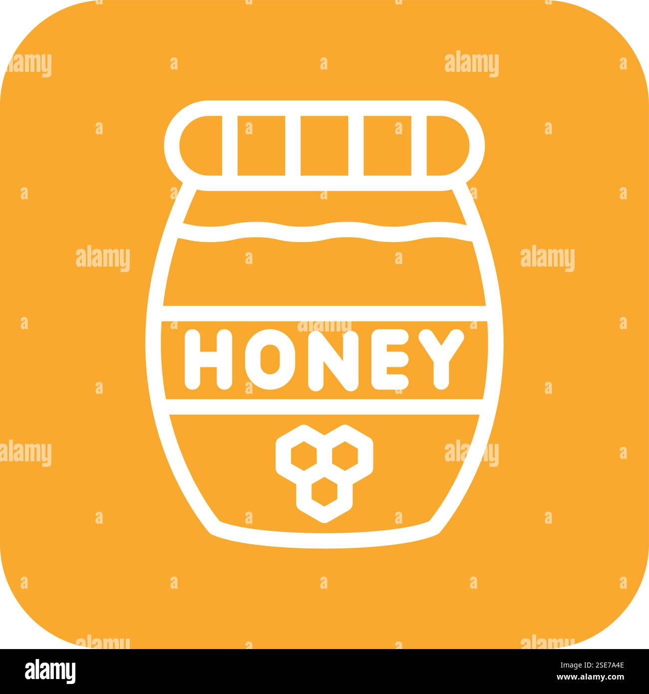 Honey Jar Vector Icon Design Illustration Stock Vector