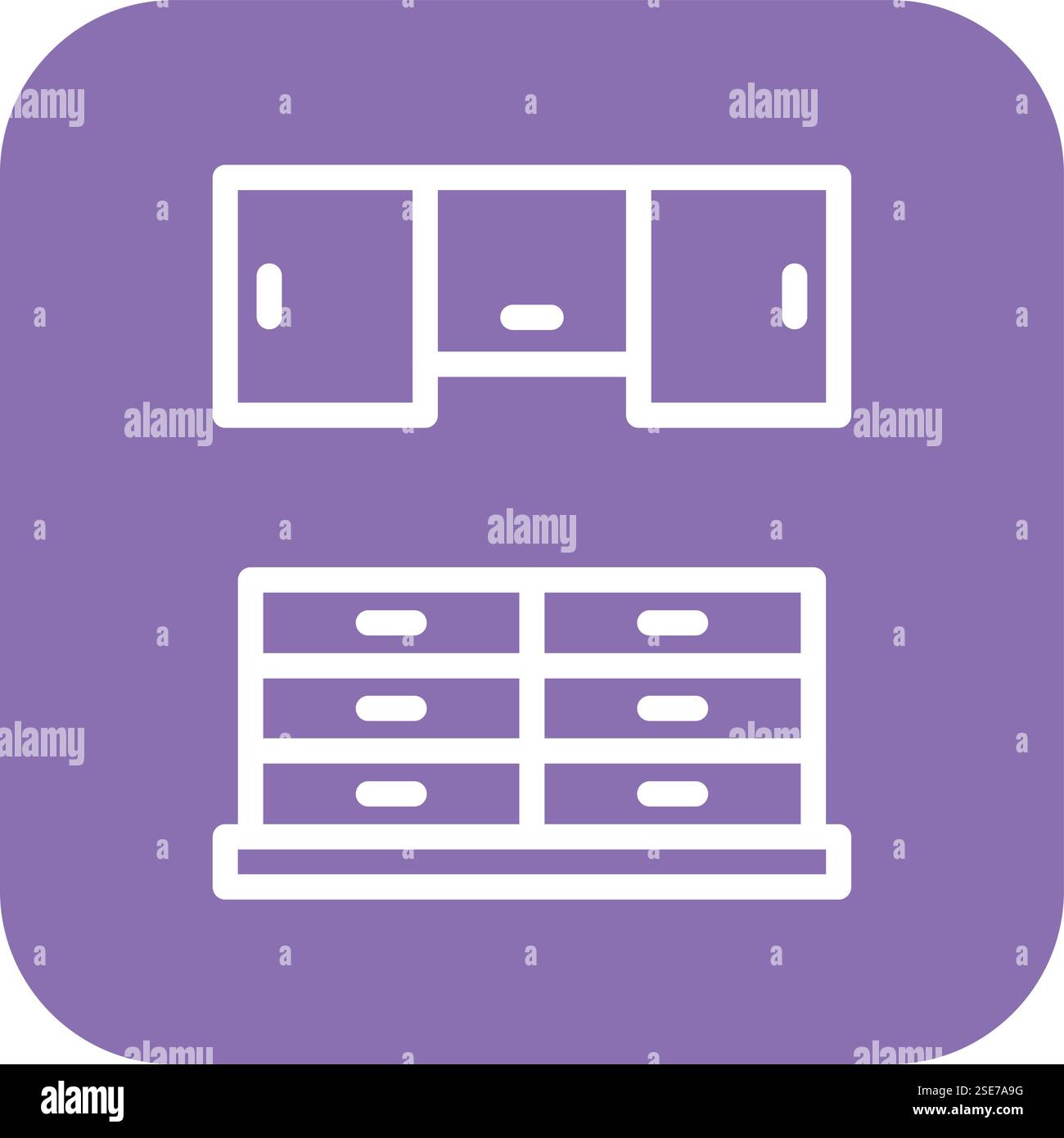 Cupboard Vector Icon Design Illustration Stock Vector