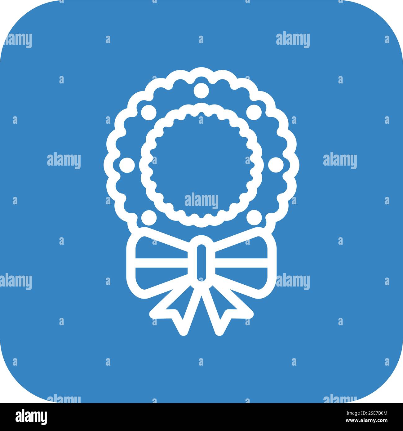 Wreath Vector Icon Design Illustration Stock Vector