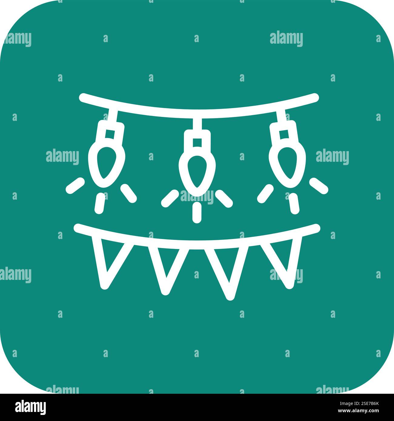 Garland Vector Icon Design Illustration Stock Vector