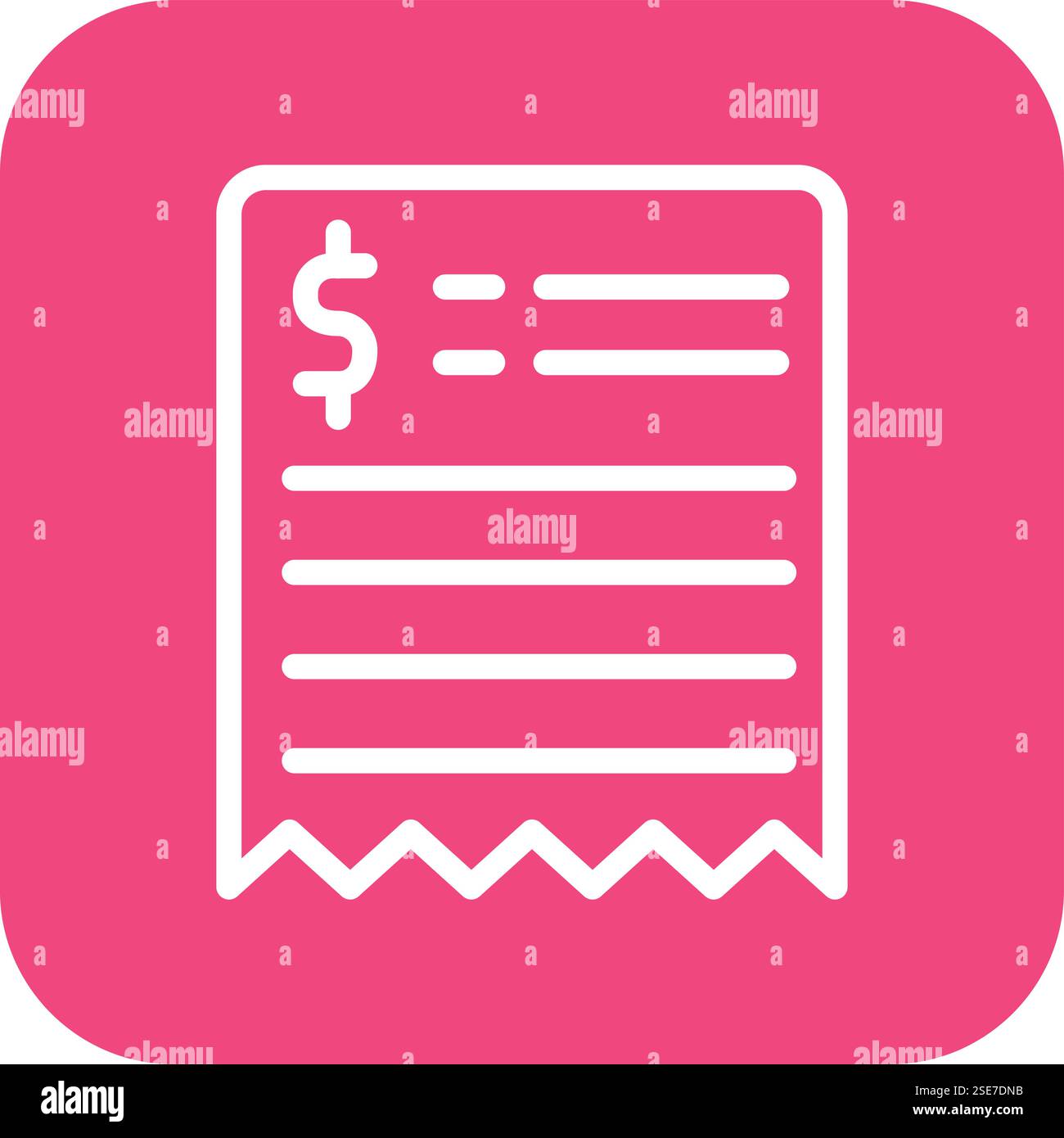 Receipt Vector Icon Design Illustration Stock Vector