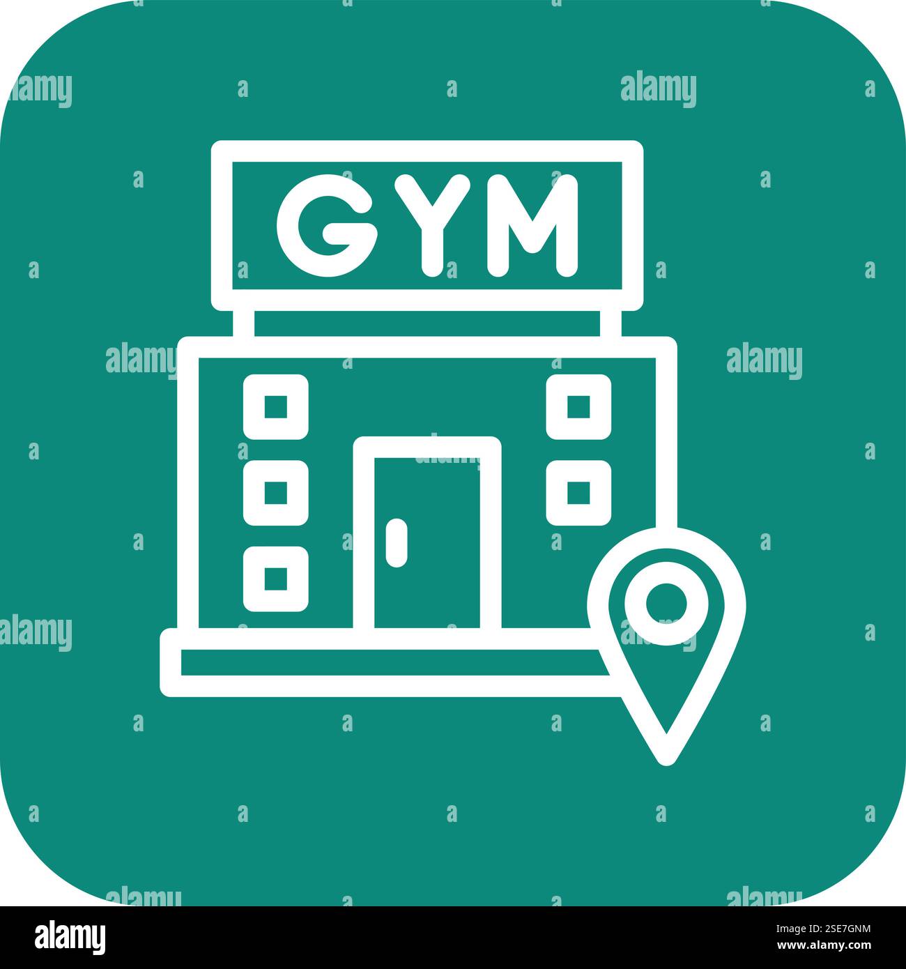 Gym Location Vector Icon Design Illustration Stock Vector
