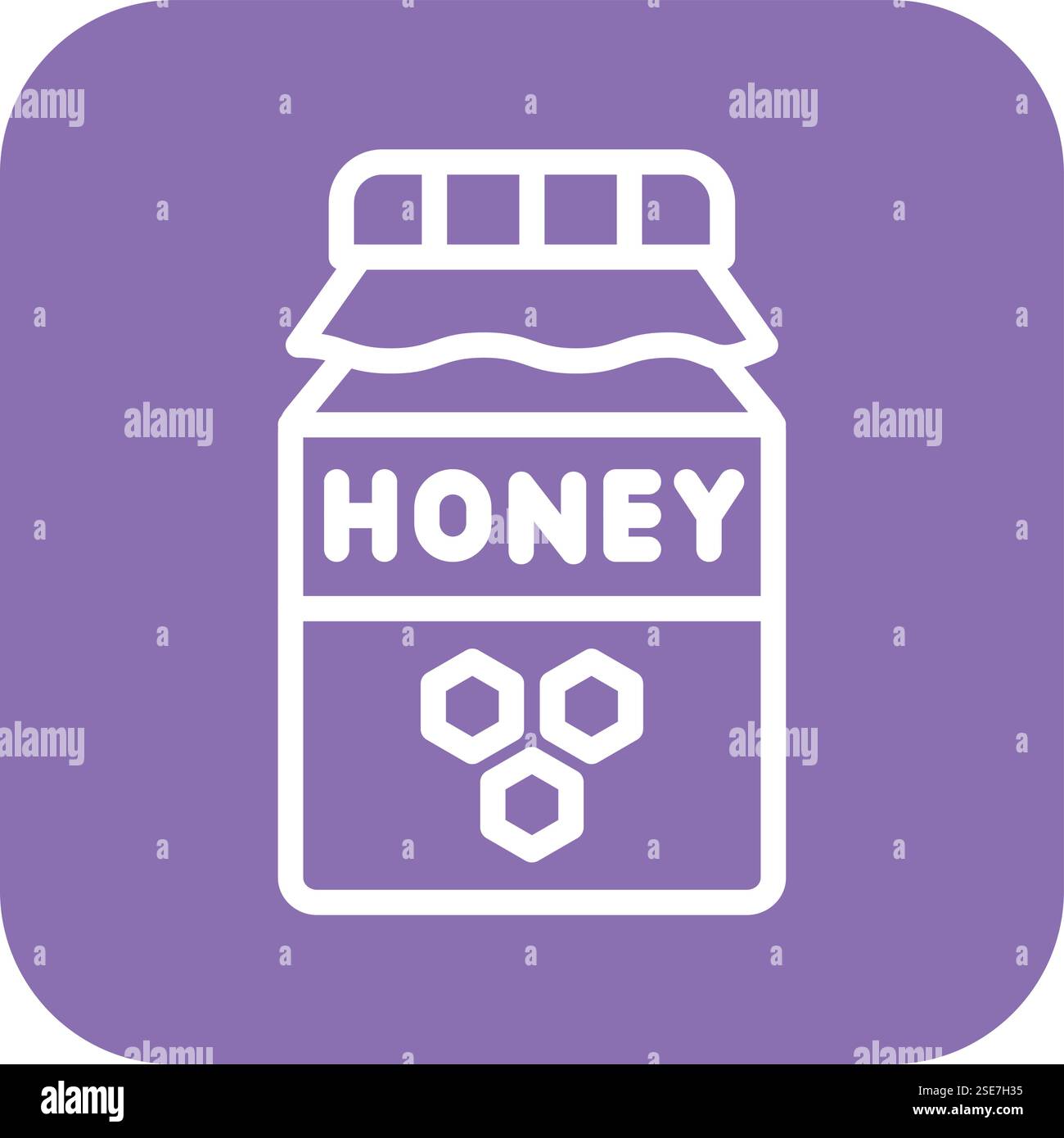 Honey Jar Vector Icon Design Illustration Stock Vector