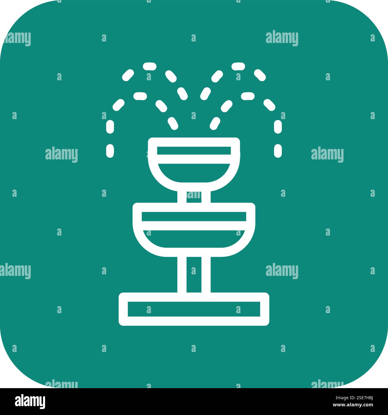 Fountain Vector Icon Design Illustration Stock Vector