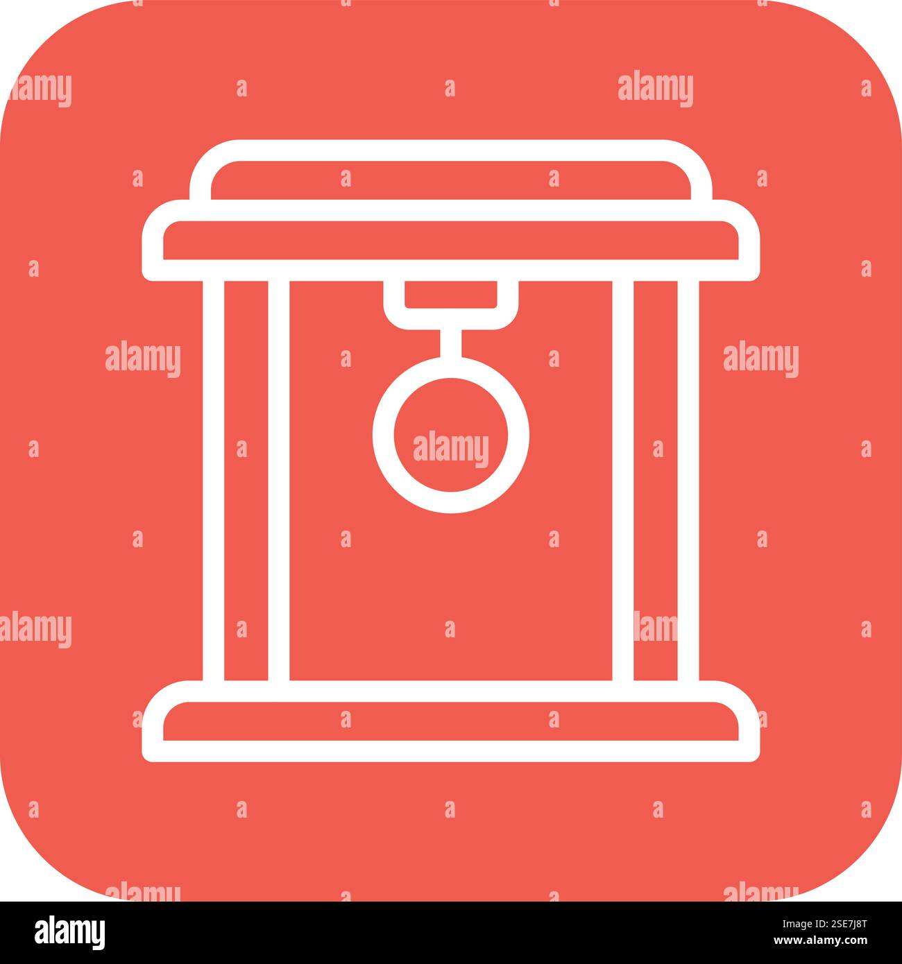 Torii Gate Vector Icon Design Illustration Stock Vector