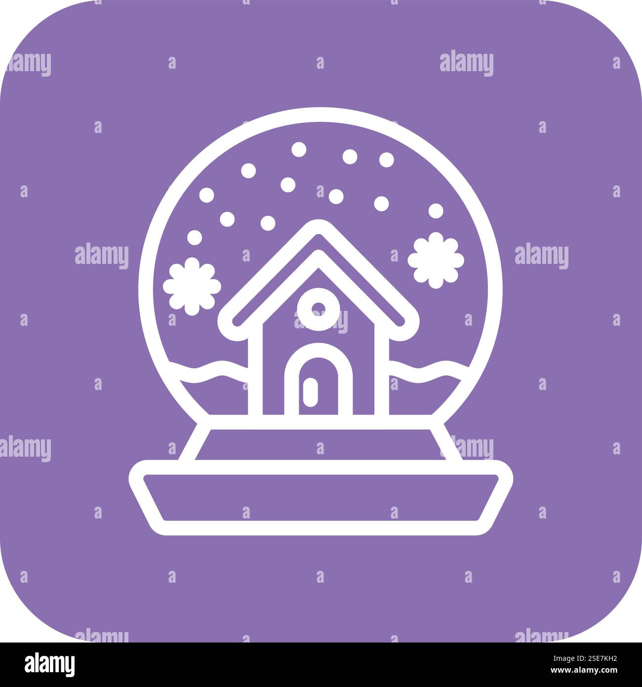 Snow globe Vector Icon Design Illustration Stock Vector