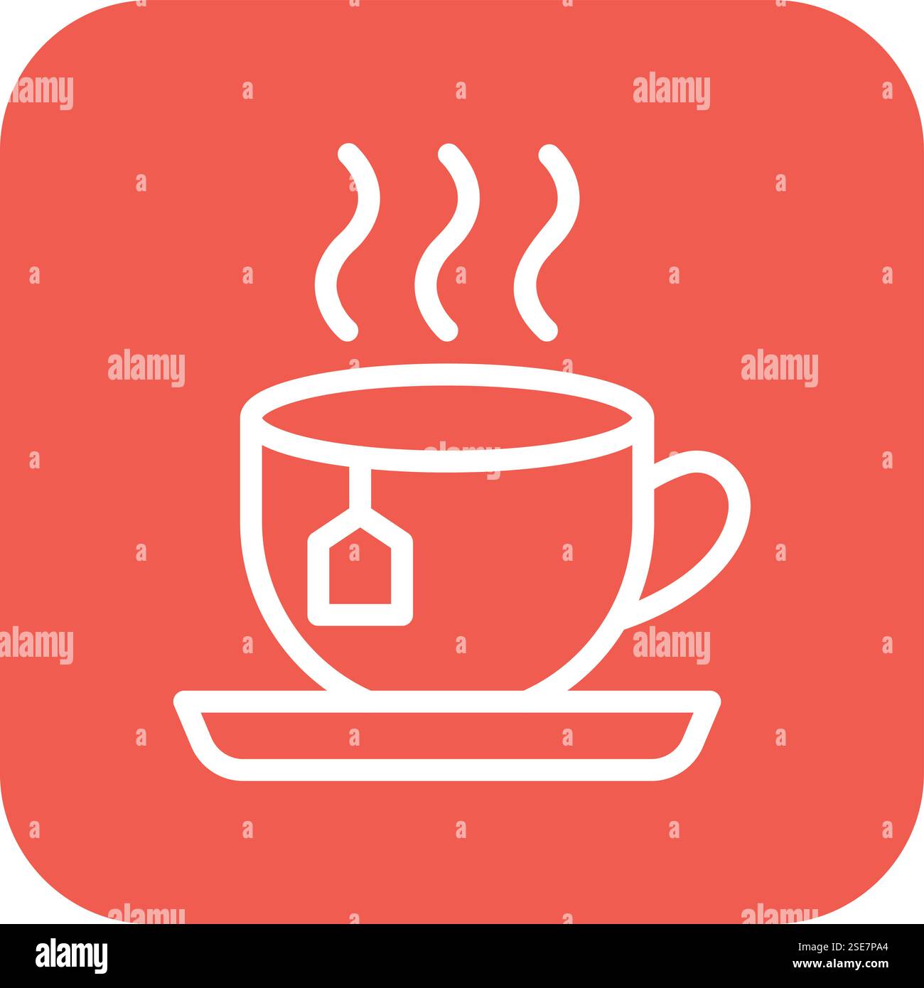 Tea Cup Vector Icon Design Illustration Stock Vector