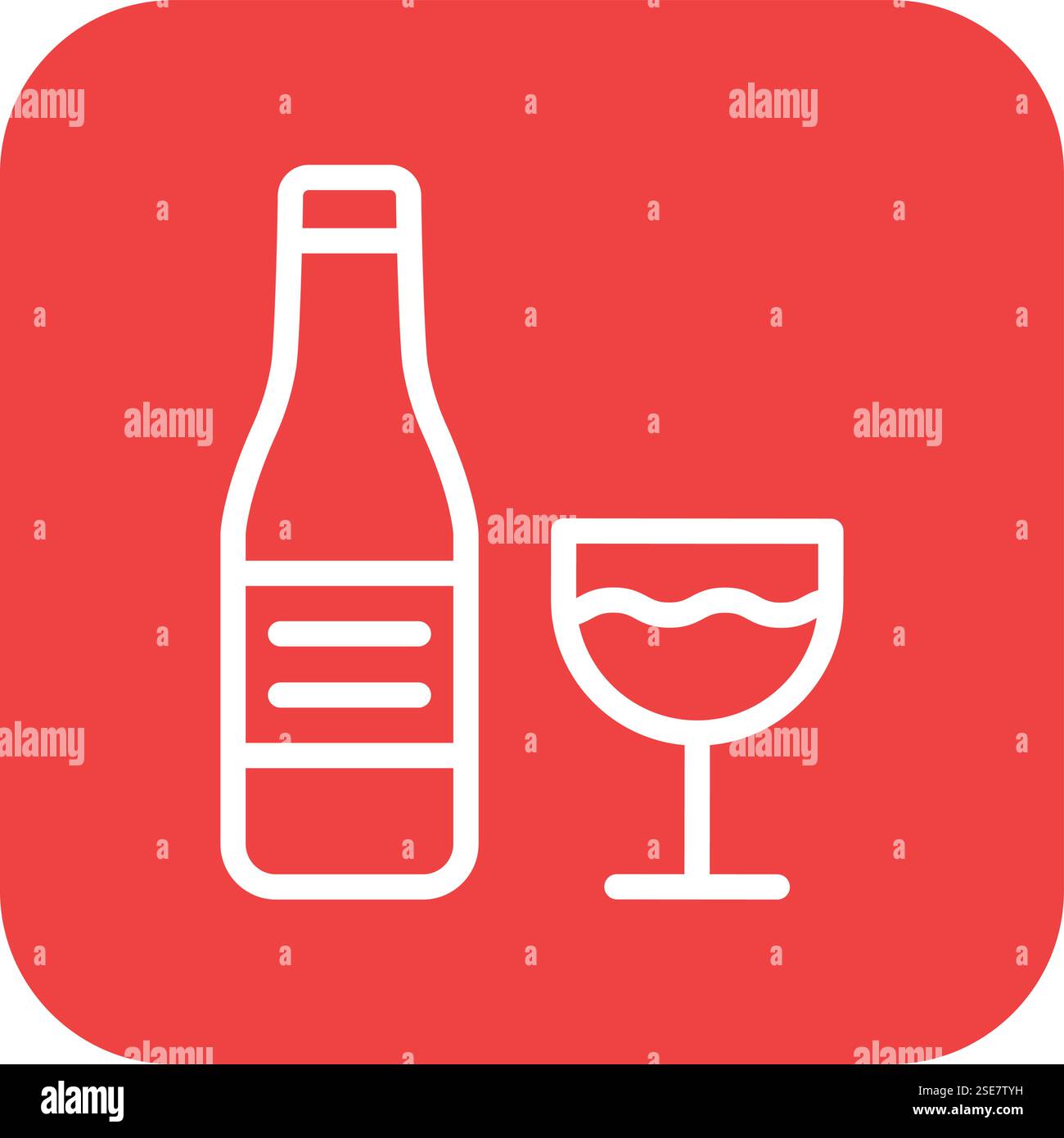 Wine Bottle Vector Icon Design Illustration Stock Vector