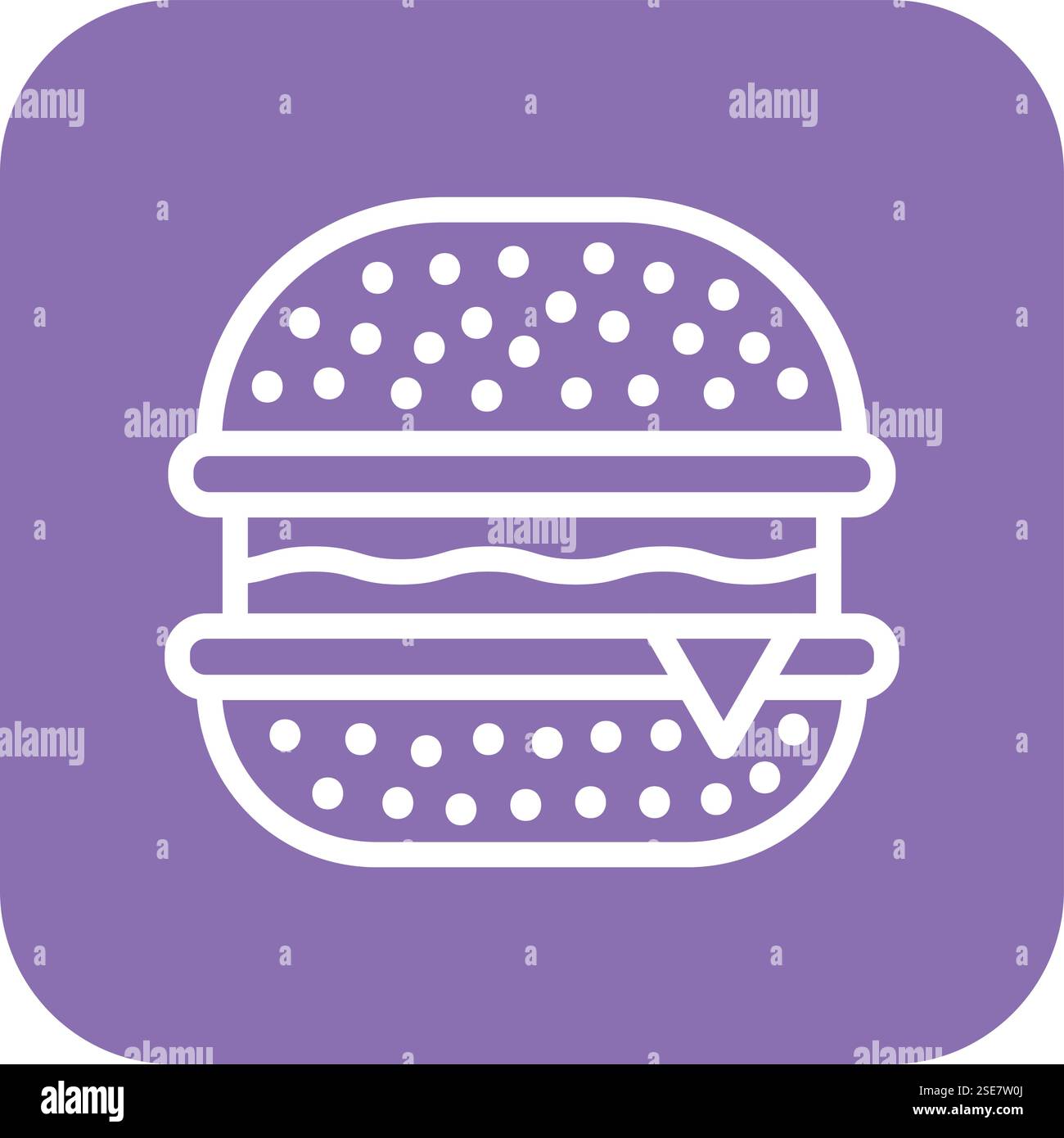Burger Vector Icon Design Illustration Stock Vector