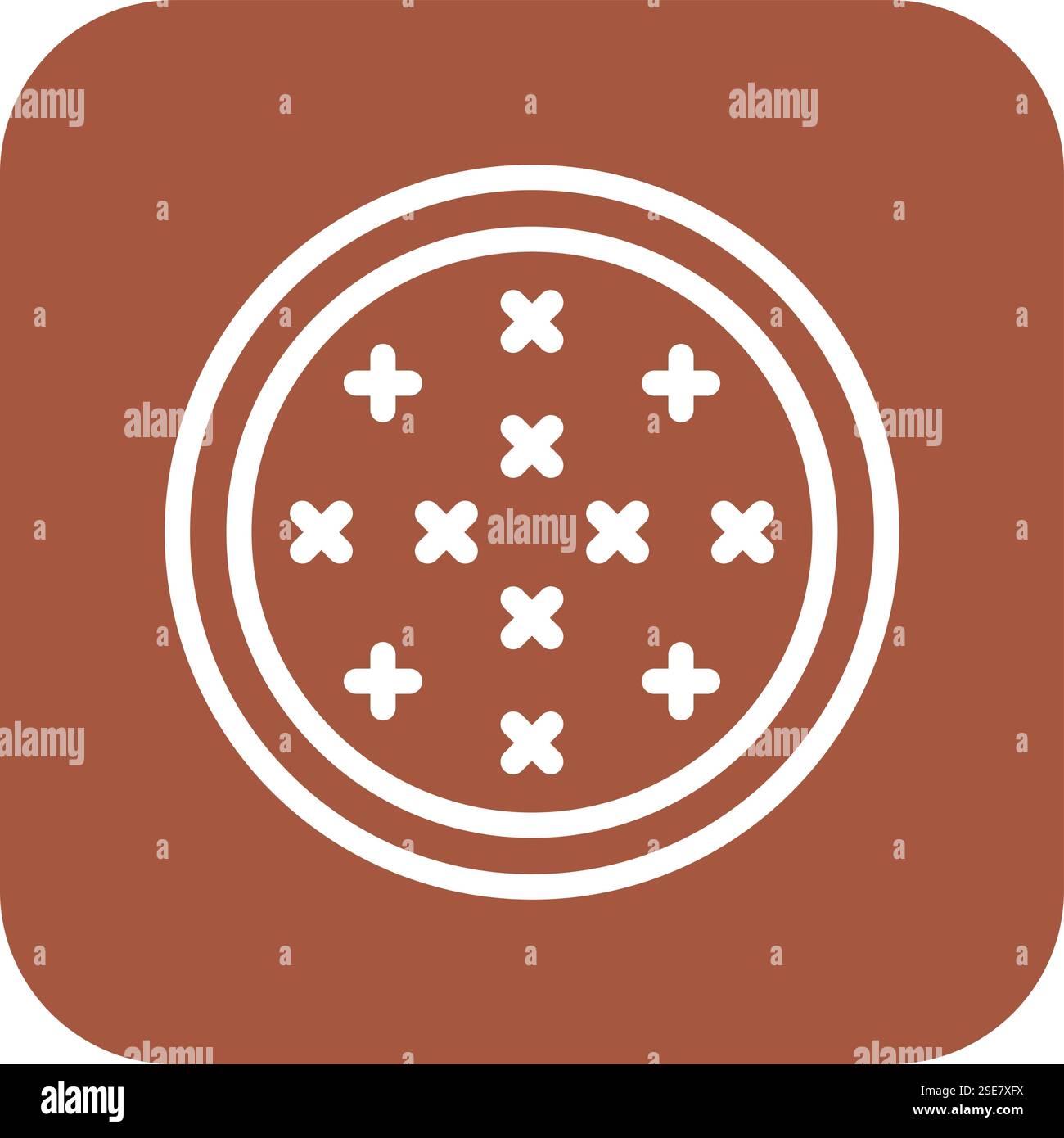 Cross Stitch Vector Icon Design Illustration Stock Vector