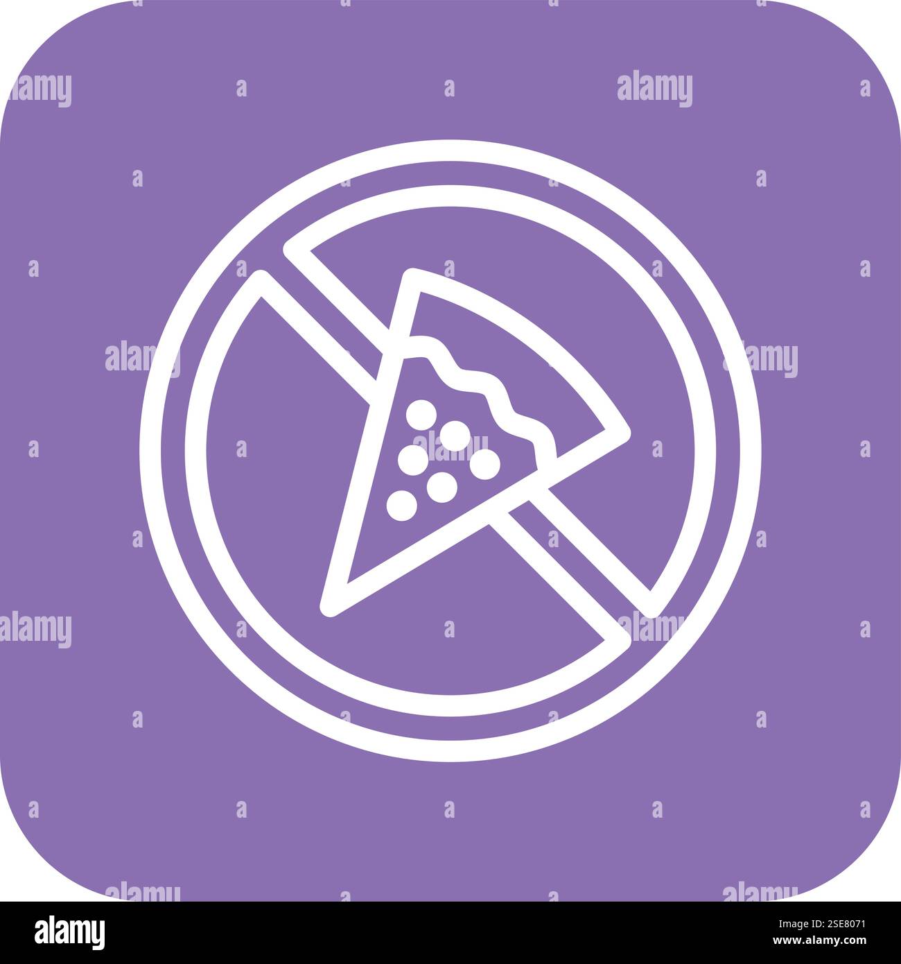 No Fast Food Vector Icon Design Illustration Stock Vector