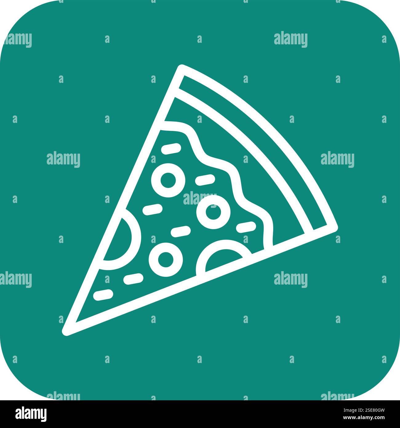 Pizza Slice Vector Icon Design Illustration Stock Vector