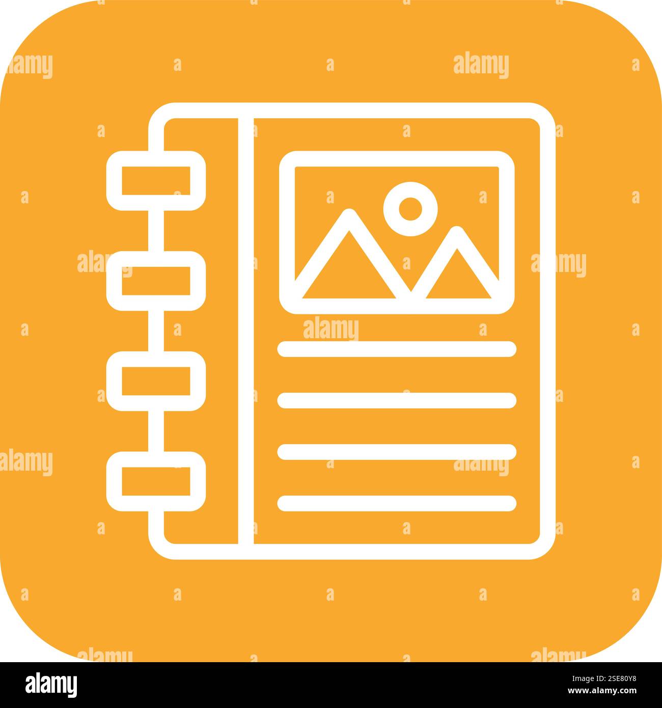 Binder Vector Icon Design Illustration Stock Vector