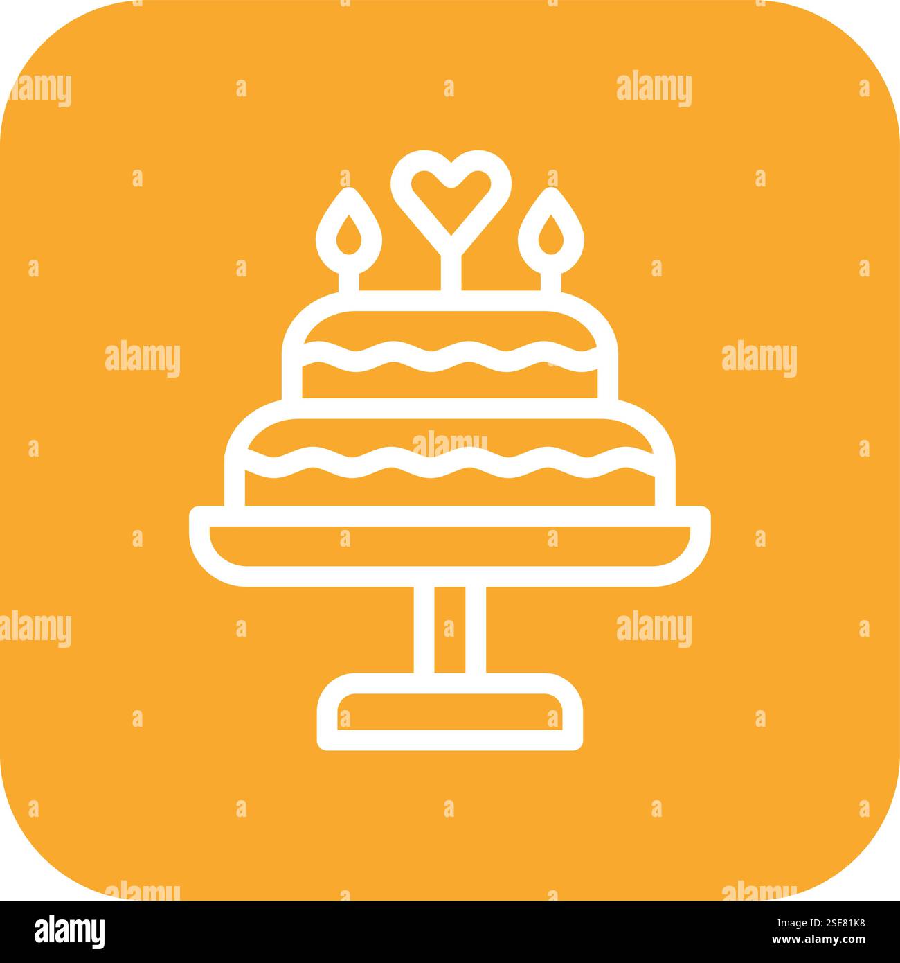 Cake Vector Icon Design Illustration Stock Vector
