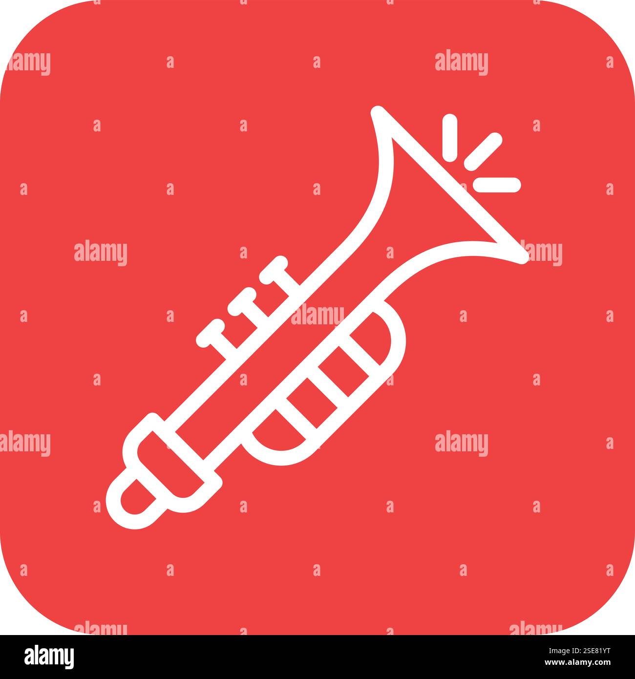 Trumpet Vector Icon Design Illustration Stock Vector