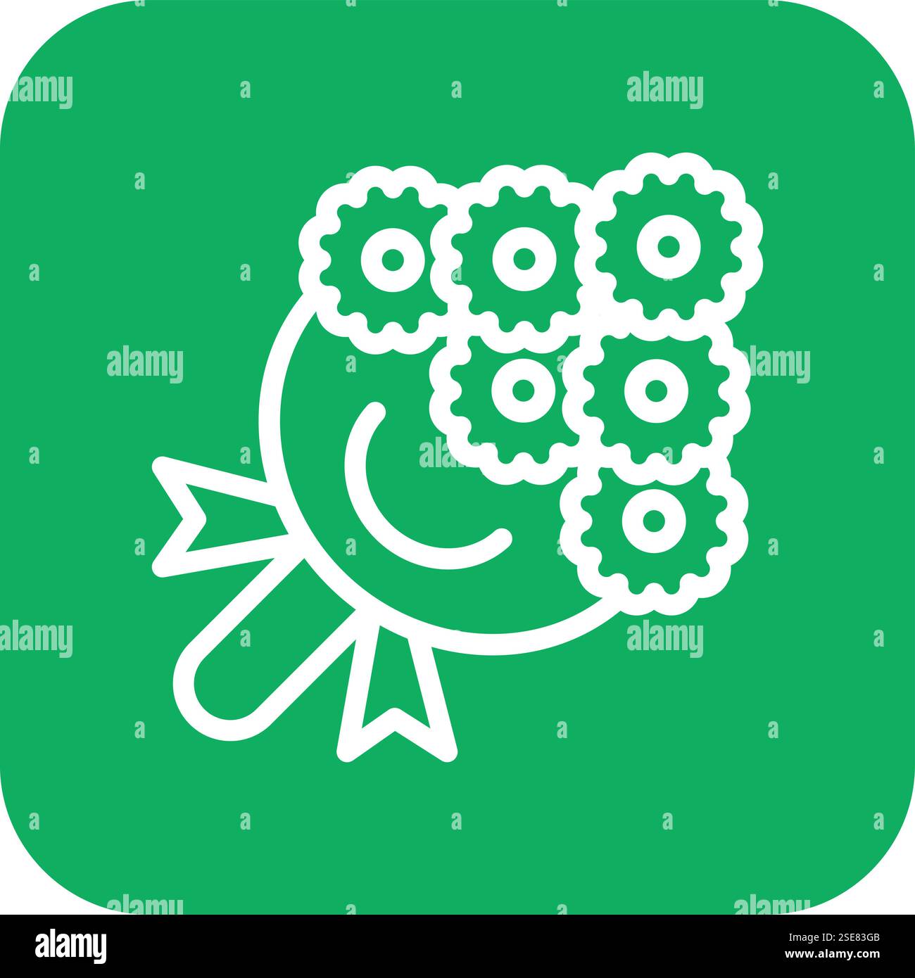 Bouquet Vector Icon Design Illustration Stock Vector