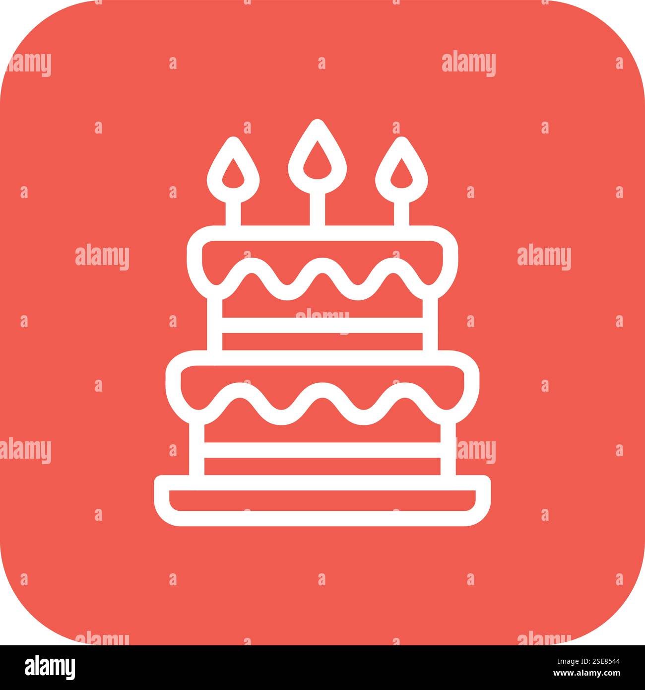 Cake Vector Icon Design Illustration Stock Vector